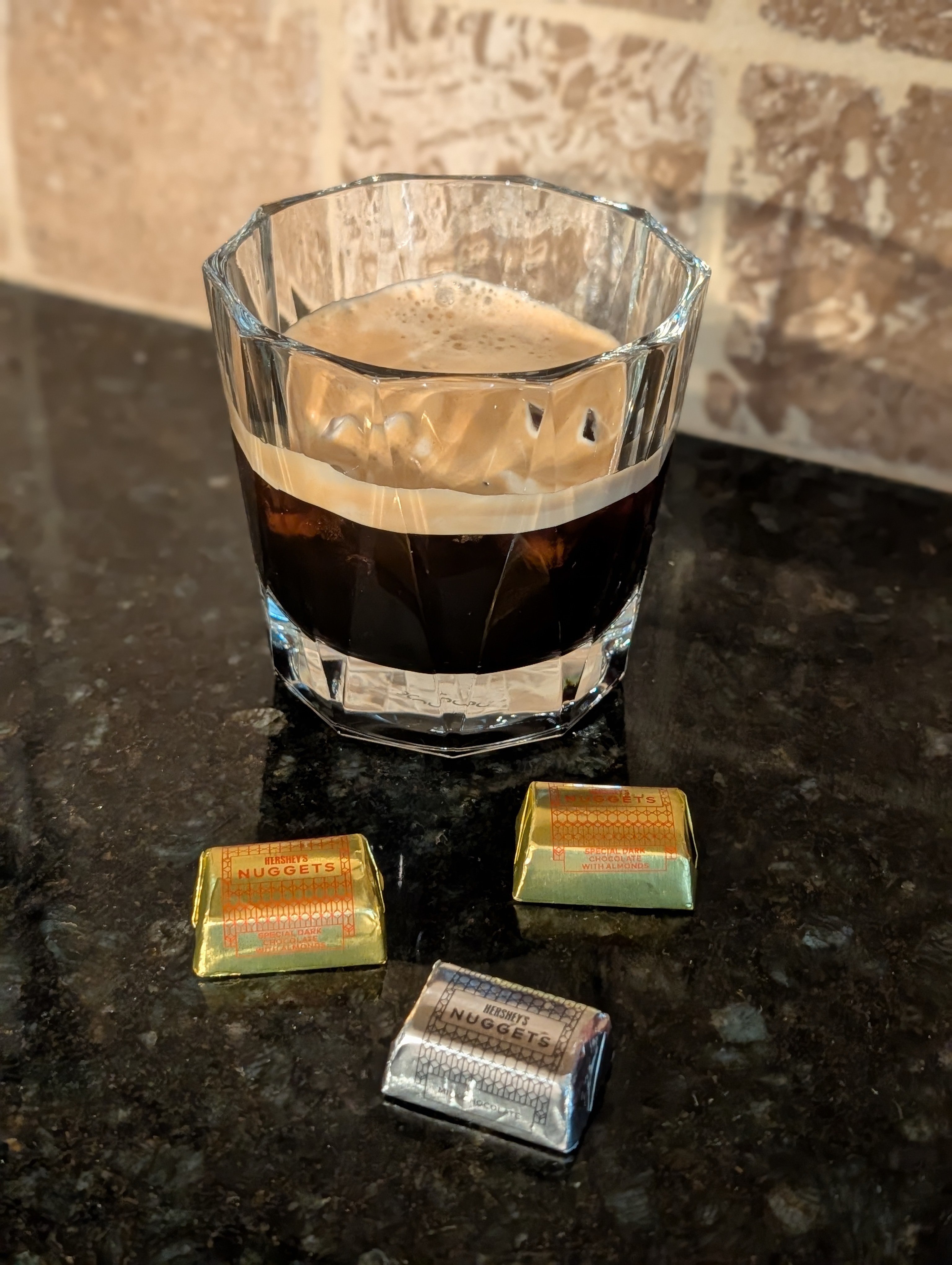 Grabbed an afternoon iced double with some Hershey's chocolate