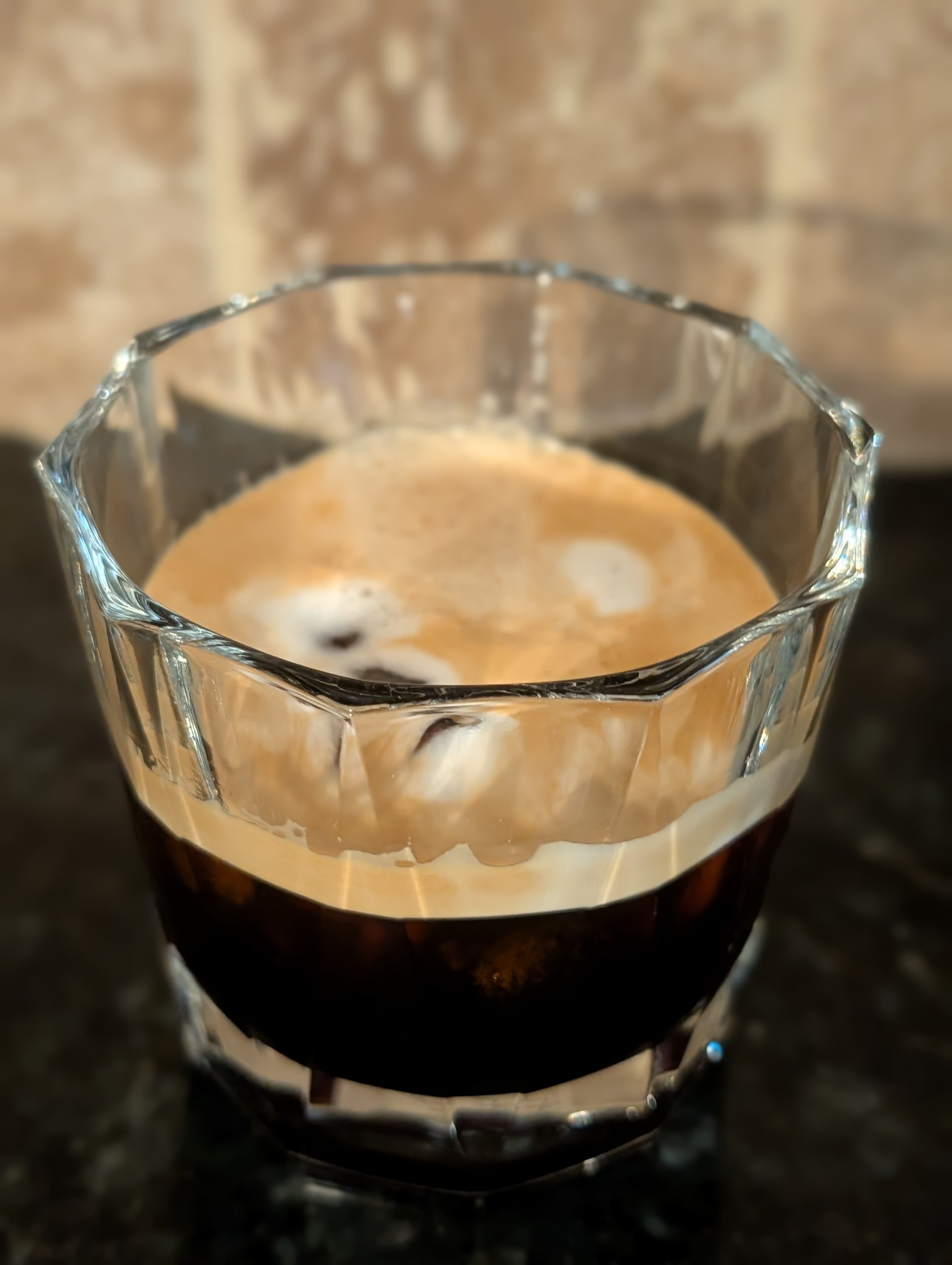 Having an iced double on a sunny Saturday morning