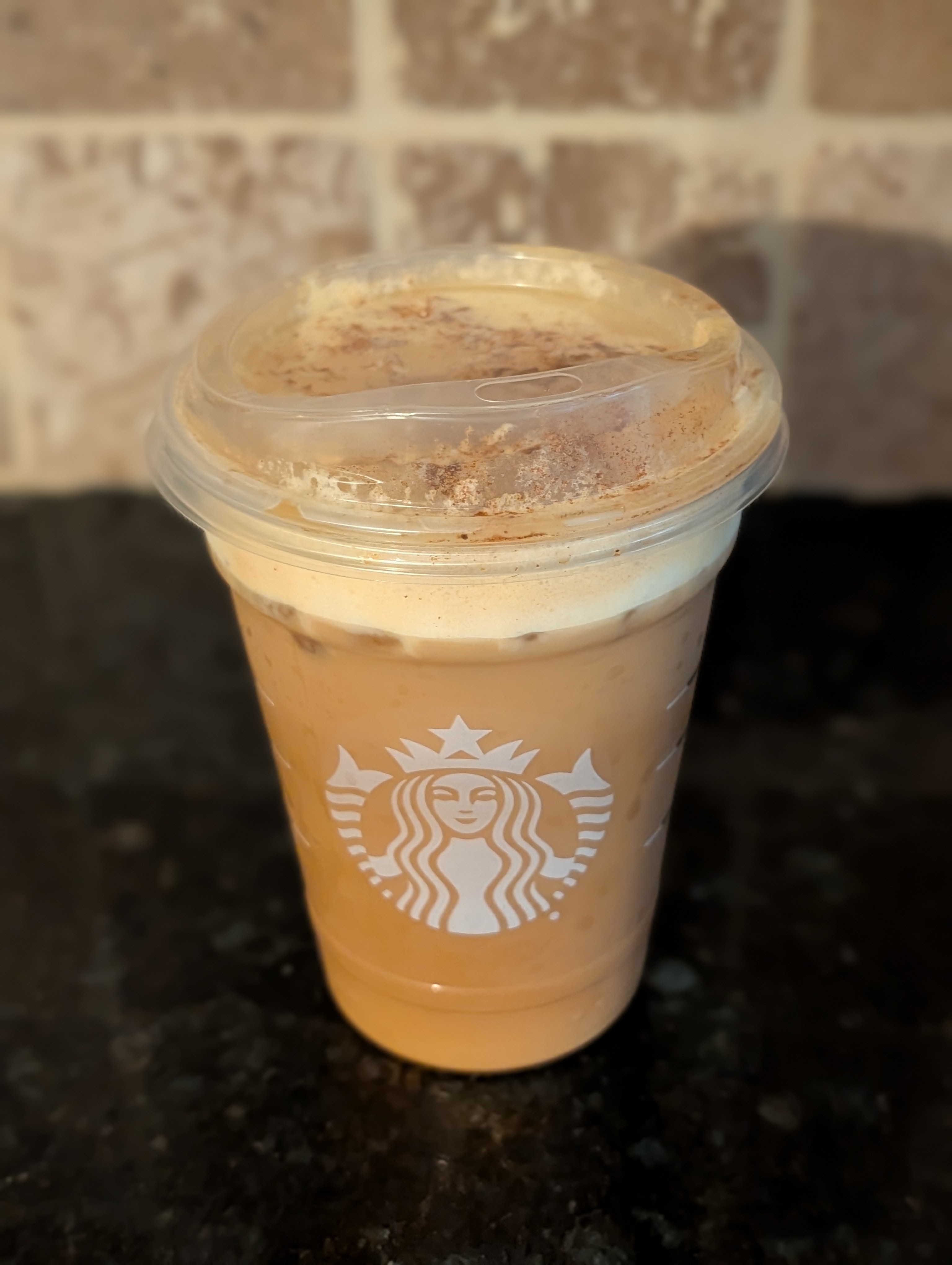 It's that time of year for pumpkin.  Enjoying an iced pumpkin cream shaken espresso.