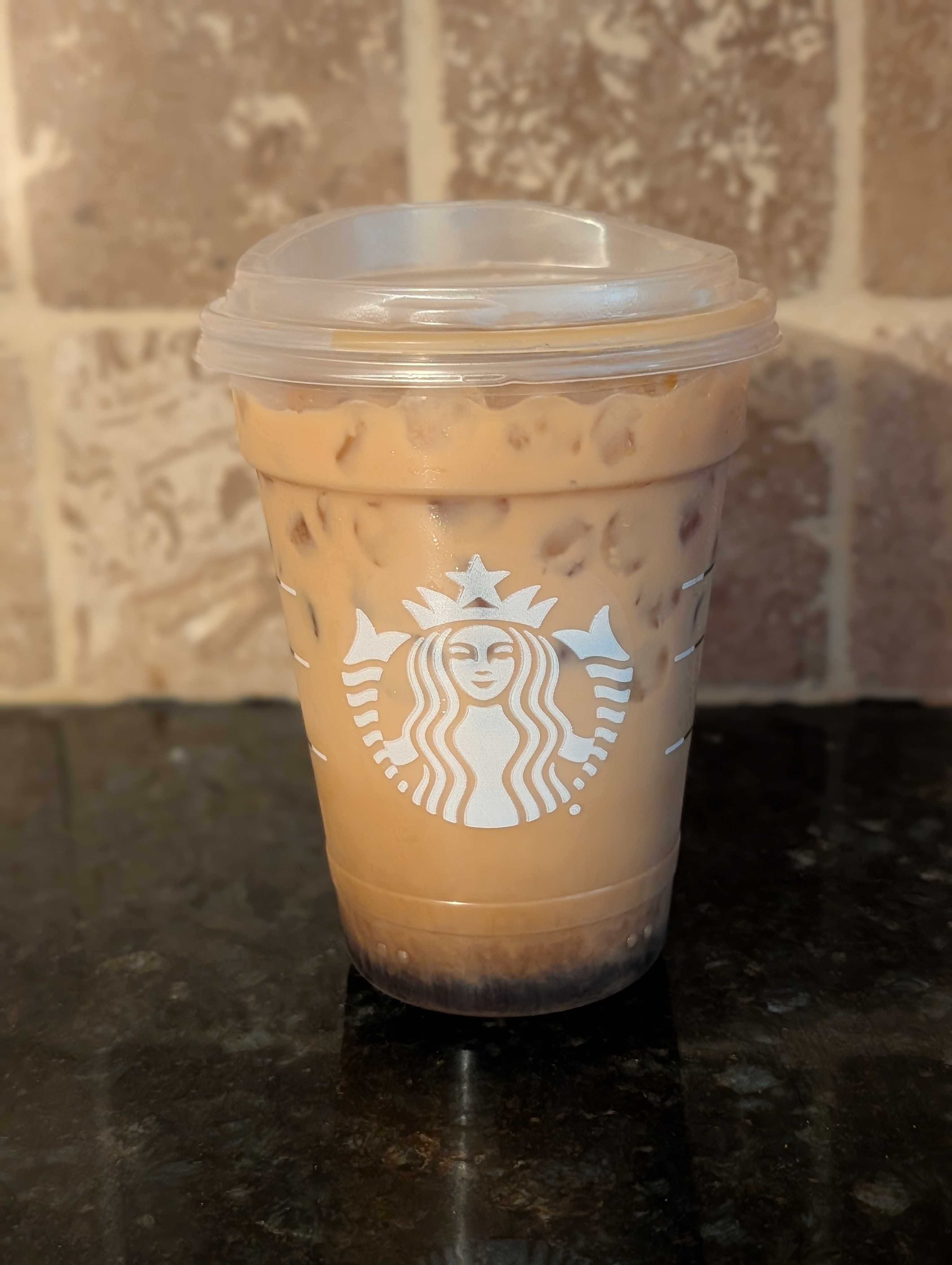 Enjoying a hazelnut oat milk shaken iced espresso before the day gets busy