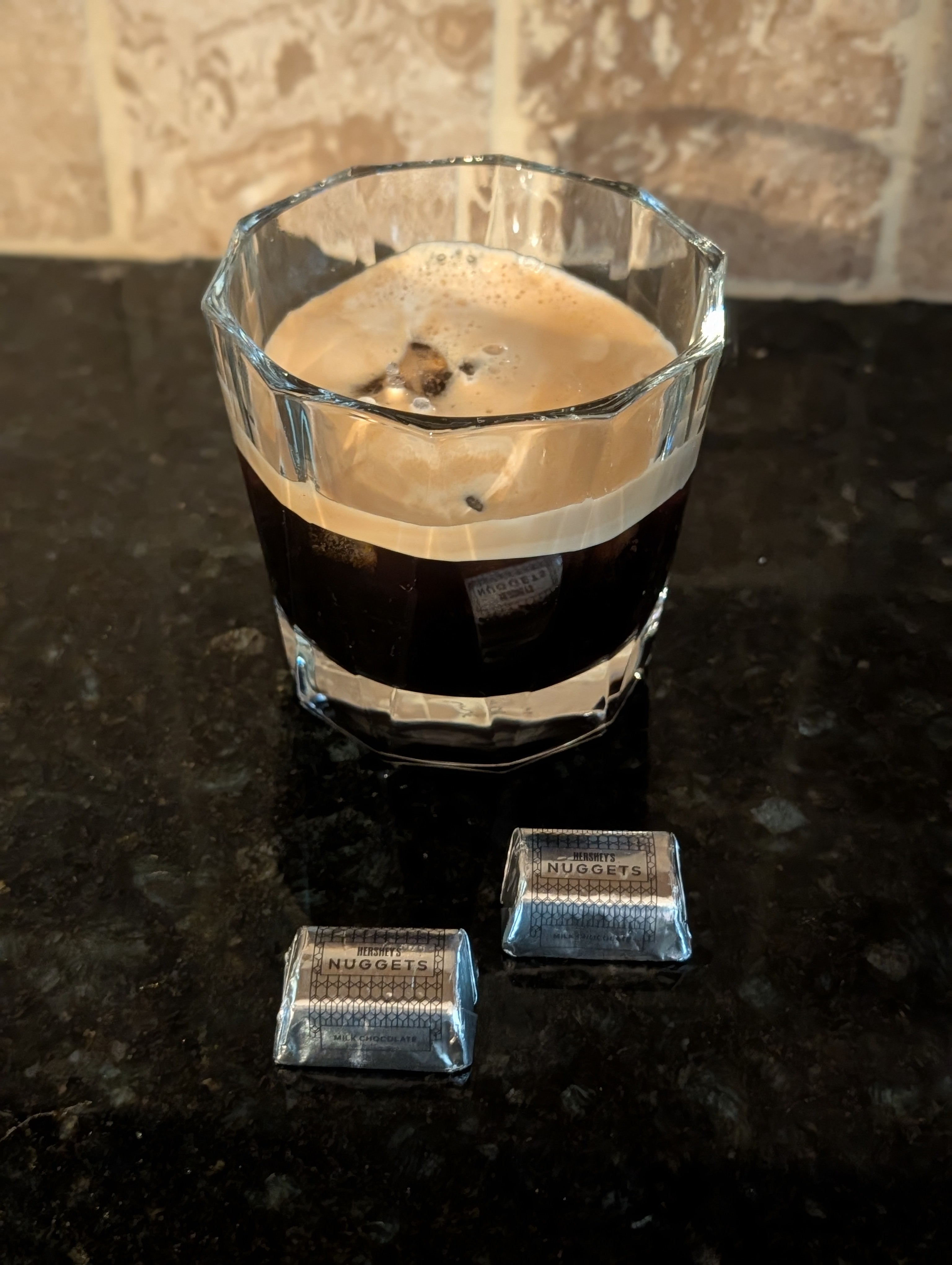 Having an iced double after lunch on a lazy Saturday