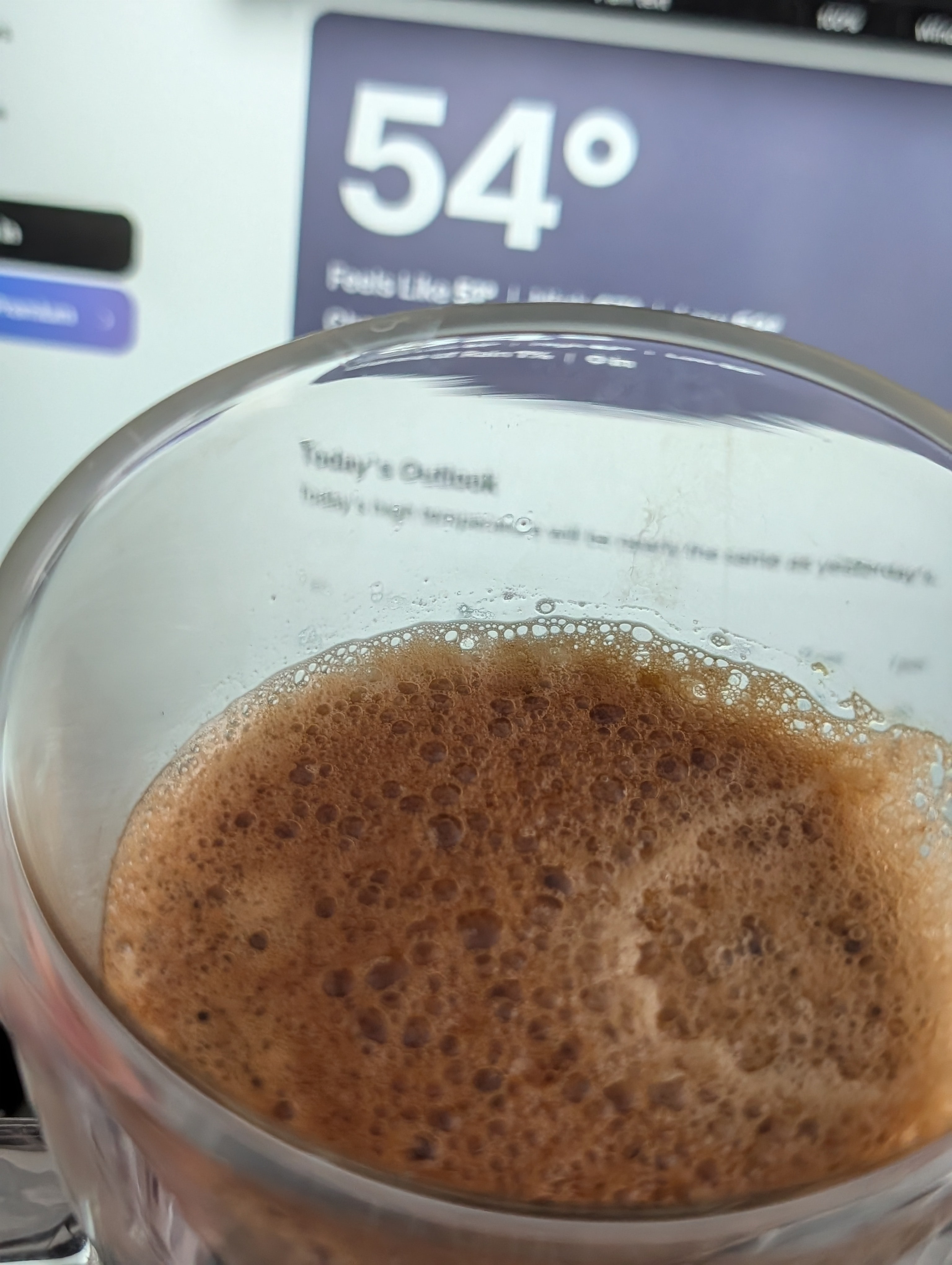 Having a hot coffee on a cold day