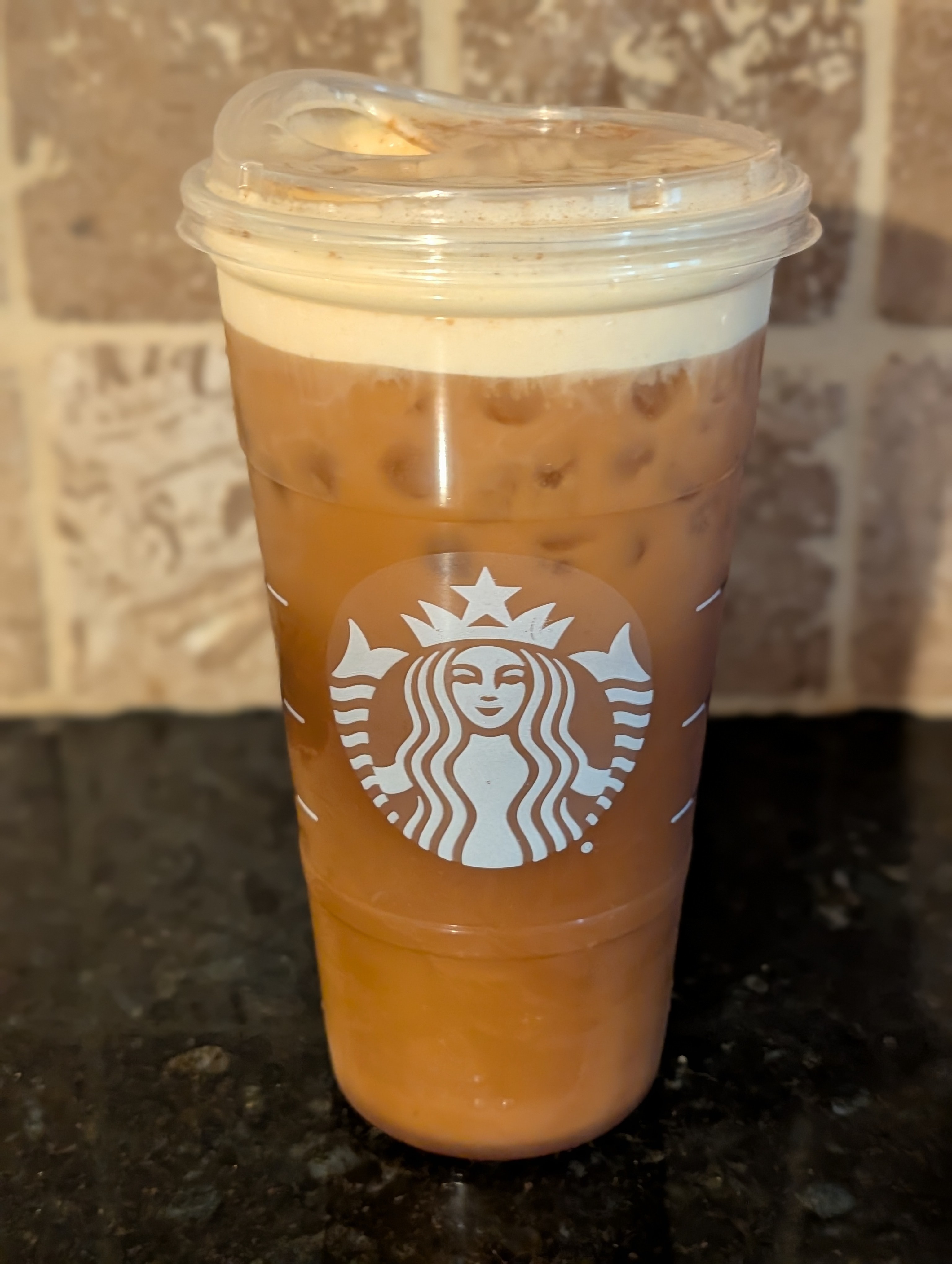 Having a pumpkin cream cold brew