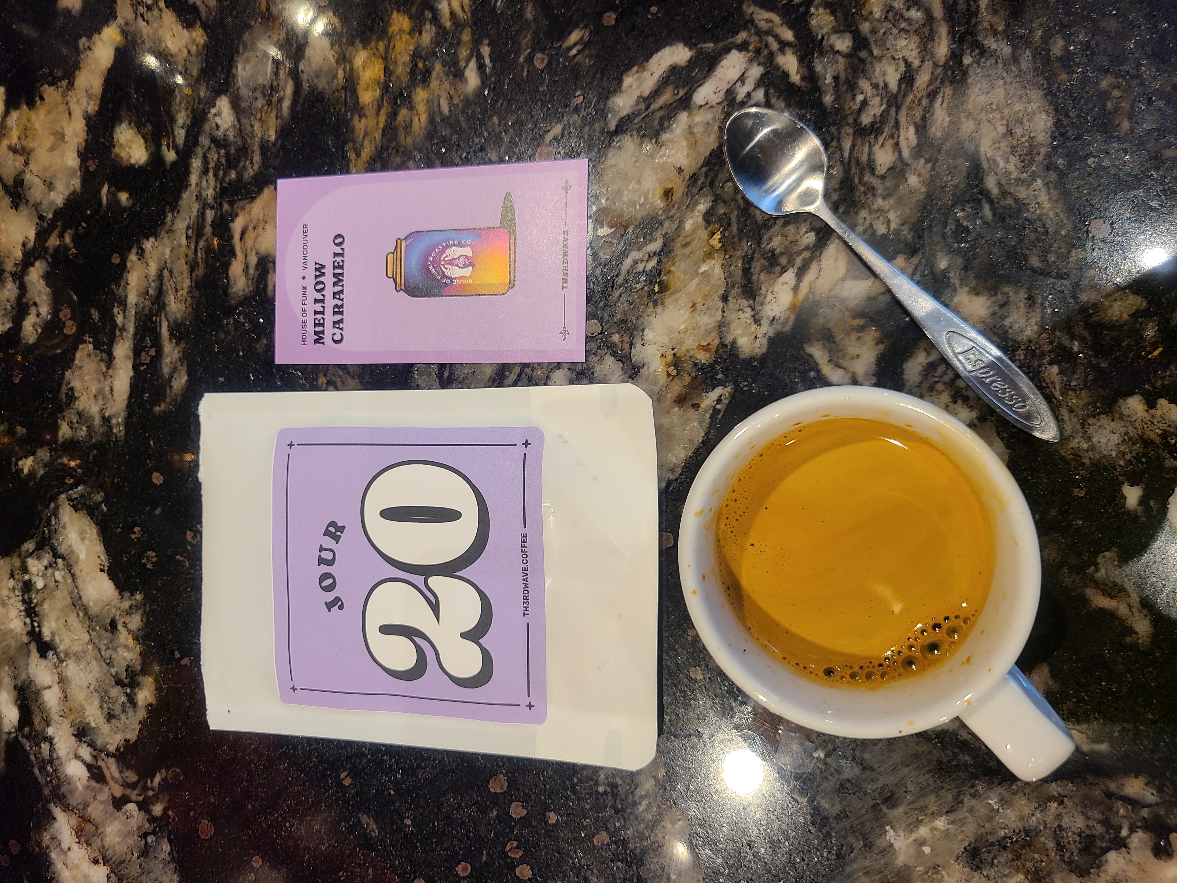 Advent Calendar Day 20 - This Brazilian coffee shows its nutty earthy side with caramel, hazelnut, and chocolate. Slight candied fruit brightness too
