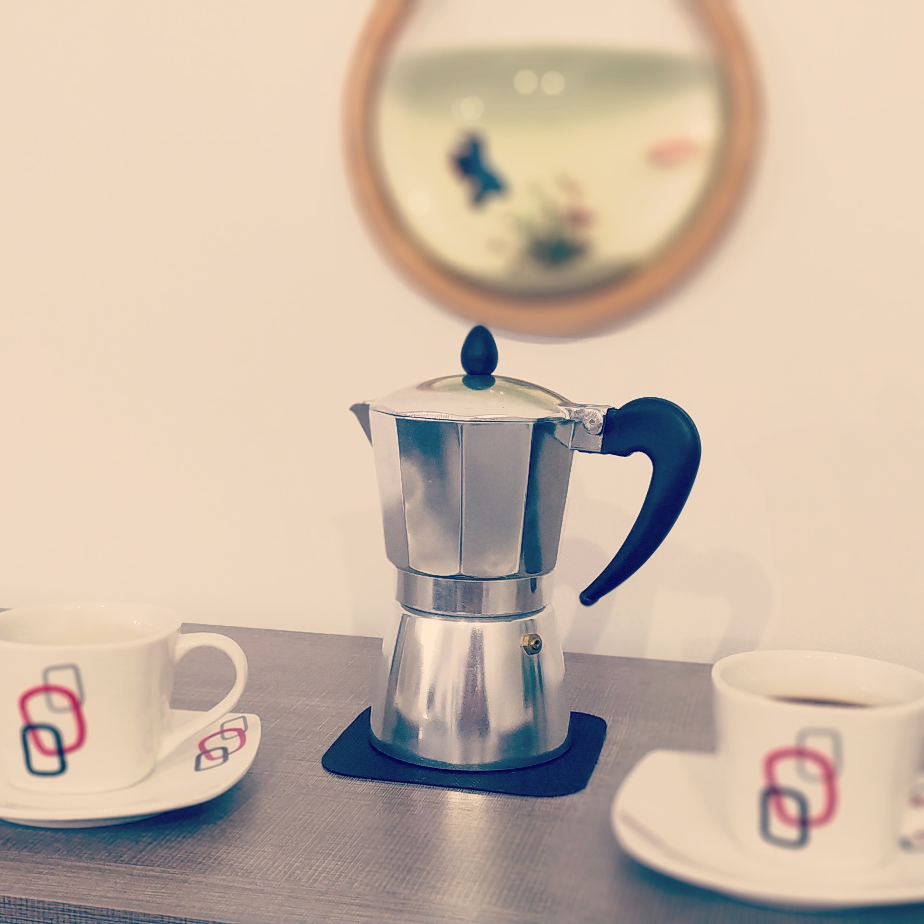 No tengo amor peludo, pero si unos peces que me ven preparar café.