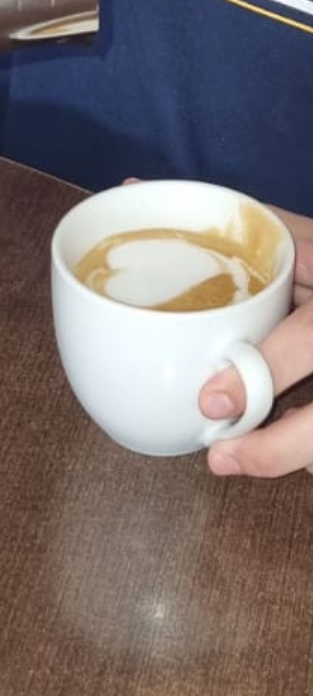 primeiro latte art que consigo fazer