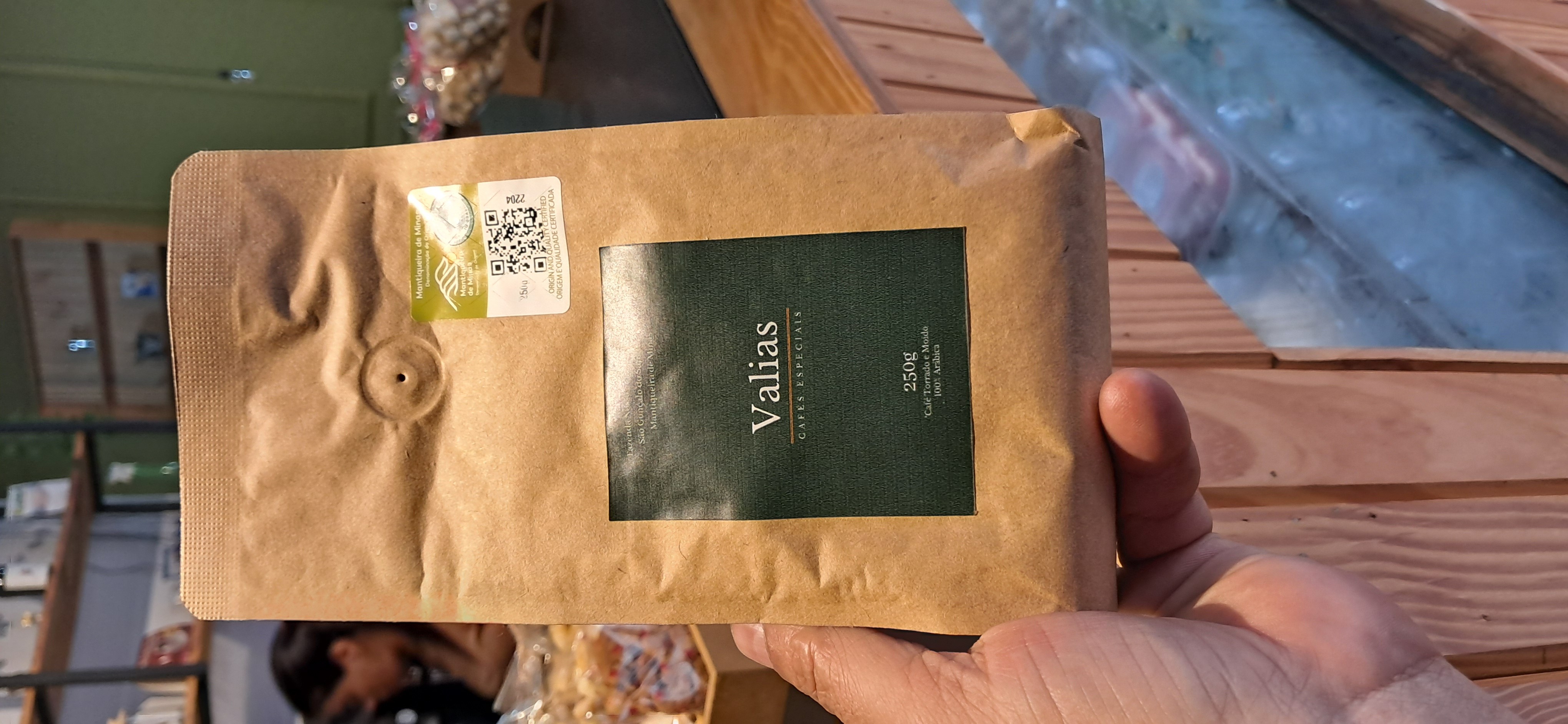 Excelente café, cultivado em São Gonçalo do Sapucai, 100% Arábica.
