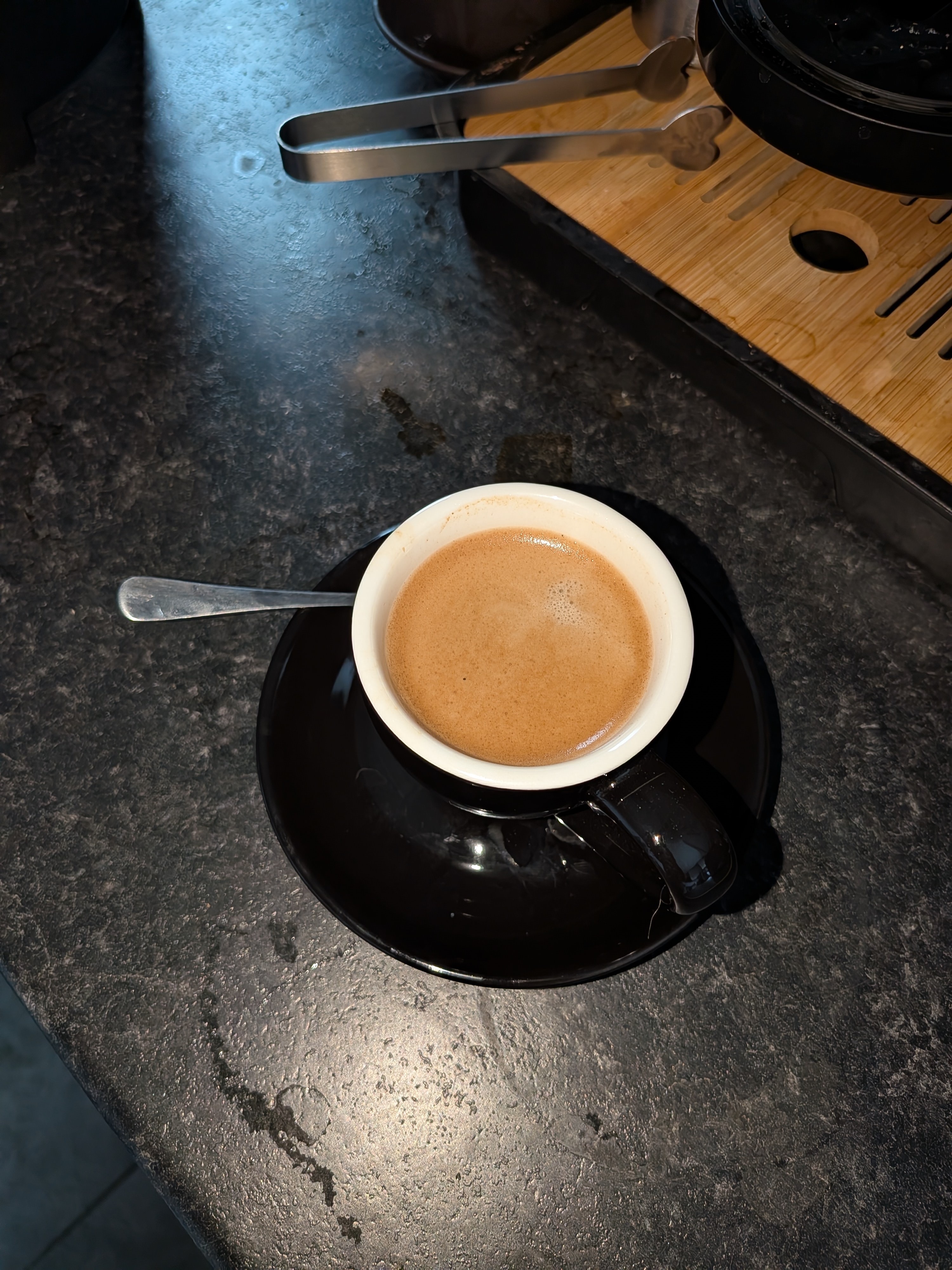 A little hungover from a party last night so a quick espresso to revive me. 😵‍💫☕