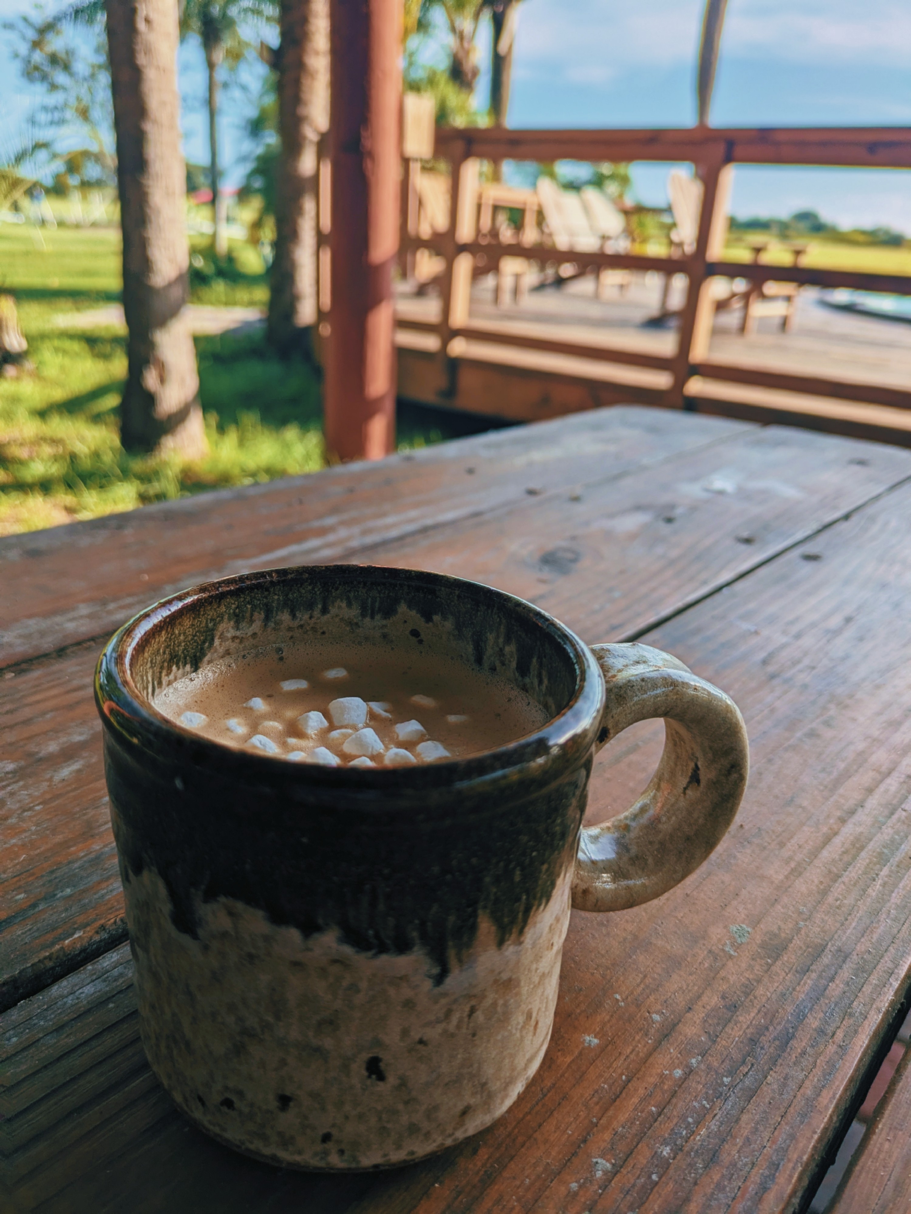 Café con leche al aire libre ☕