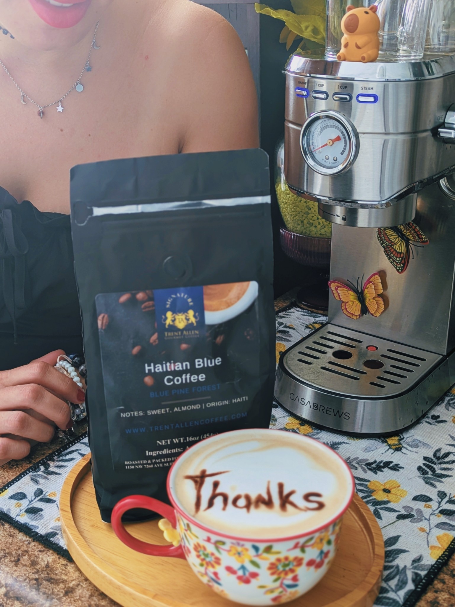 This is a collaboration with Café Gourmet de Haiti
Video on my social networks😃 

Single-Origin & Rare – A specialty coffee grown in Haiti’s mountainous regions.
Smooth & Balanced Flavor – Mild acidity, nutty undertones, and a touch of natural sweetness.
Sustainably Sourced – Supports ethical and environmentally responsible coffee farming.
Expertly Roasted – Small-batch roasting for peak freshness and optimal flavor.
Versatile Brewing Options – Works well with various brewing methods.