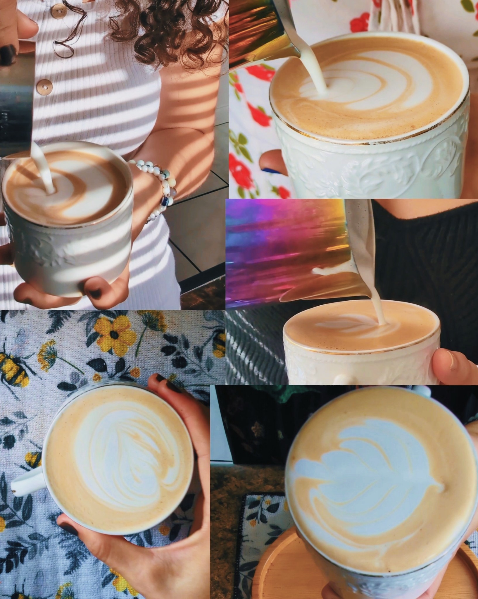 Siempre practicando Latte Art 