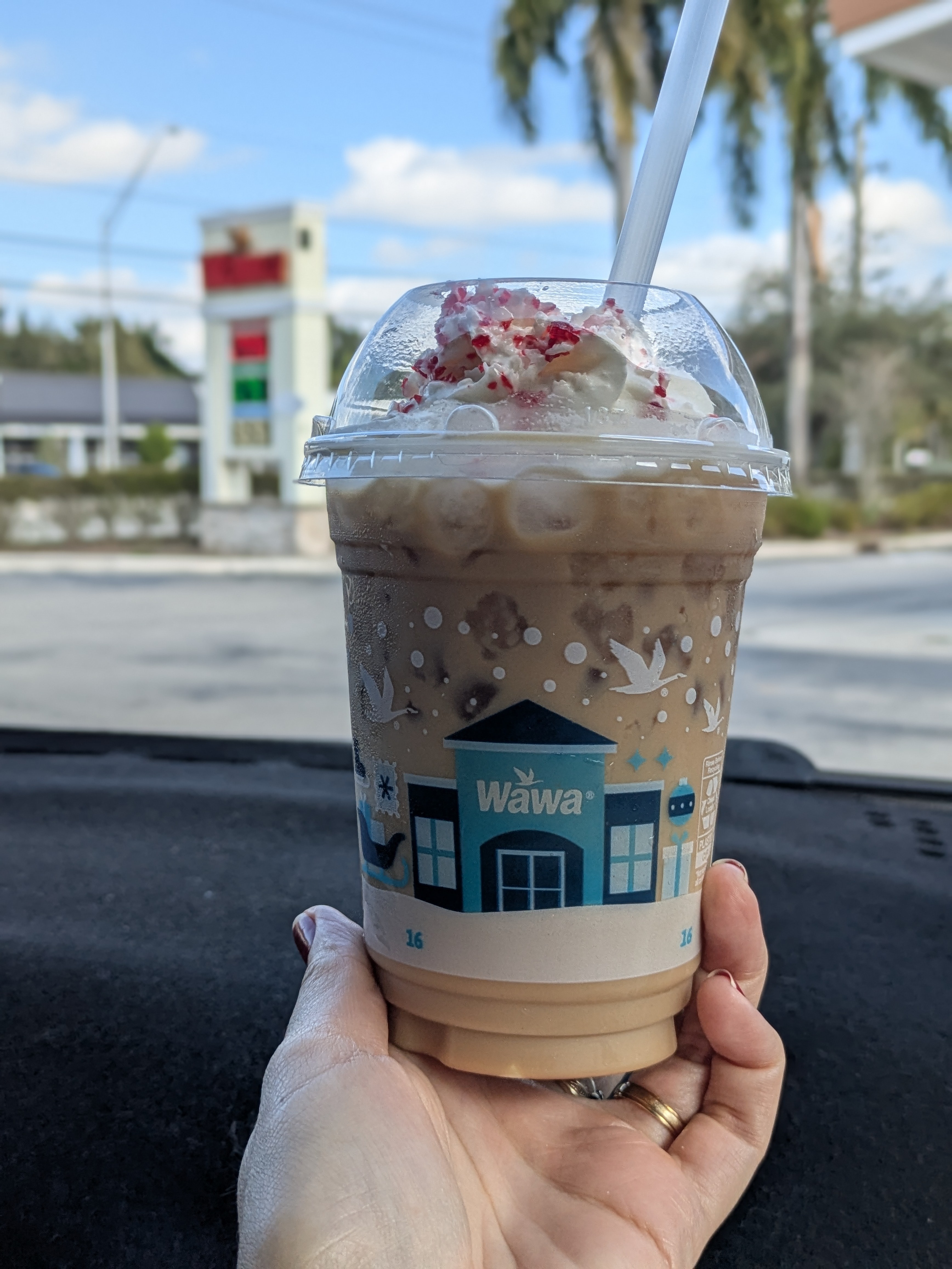 Una escapadita rapida de la rutina y el bullicio de la ciudad con un café helado de Peppermint ☕🎄