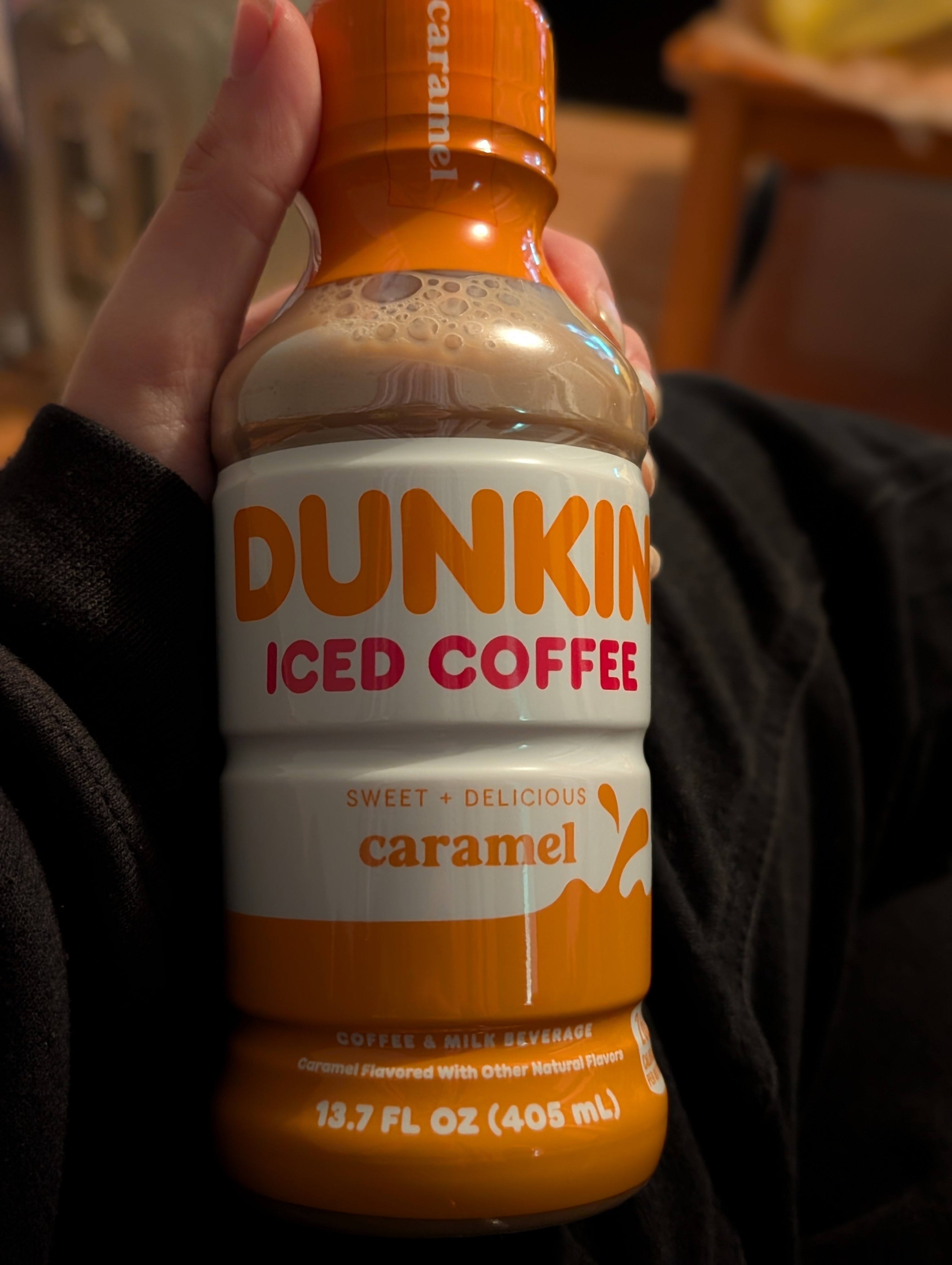 This Dunkin' Caramel Iced Coffee is the perfect blend of sweet and refreshing. Made with Dunkin's signature smooth blend, it's the perfect balance of rich coffee flavor and creamy sweetness. 😋 #coffeelover #dunkin #icedcoffee #caramel