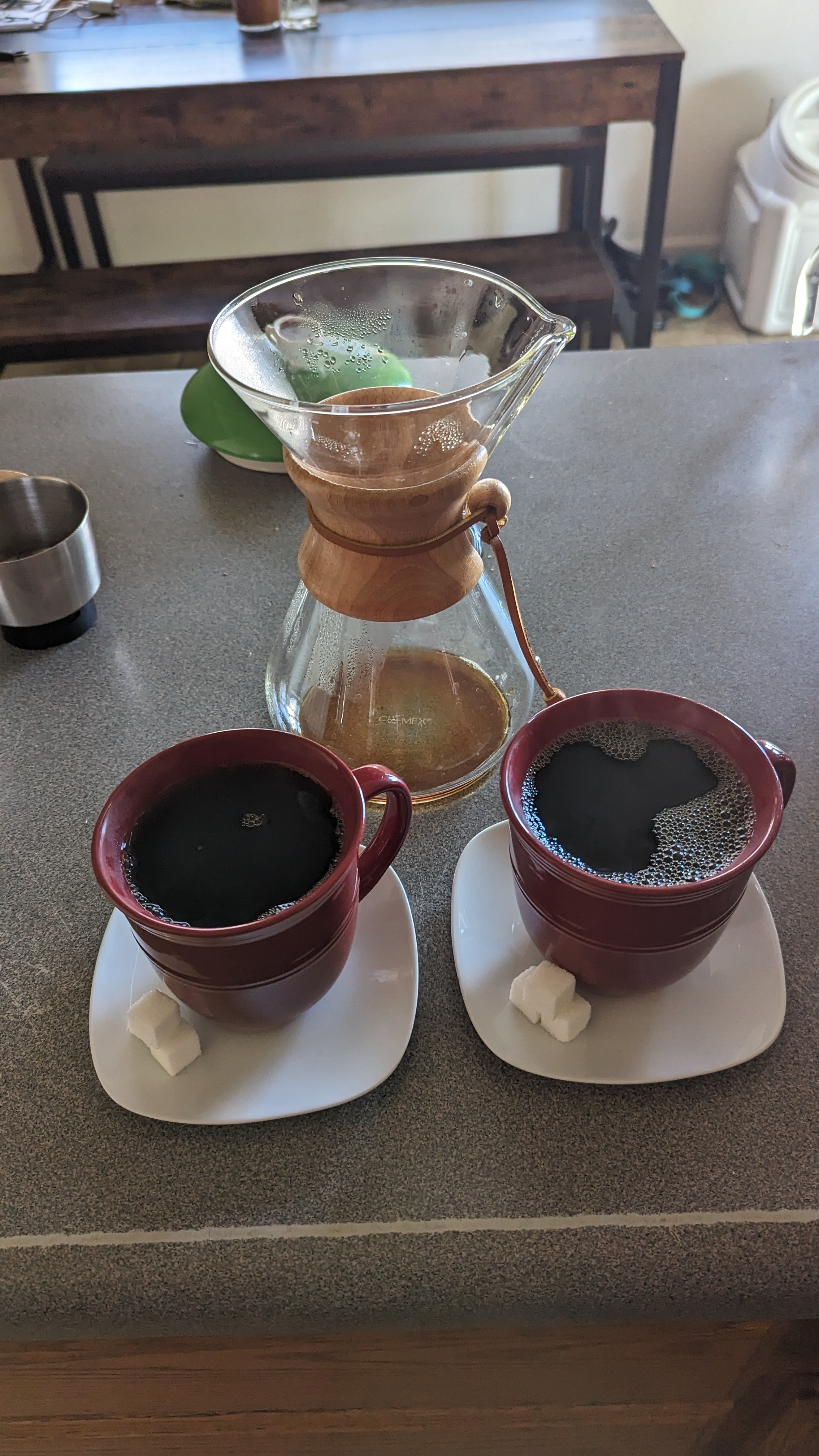 Did another round of pour over coffee, also attempted Espresso so I could try my hand in Latte Art. Terrible result. Any pointers? 