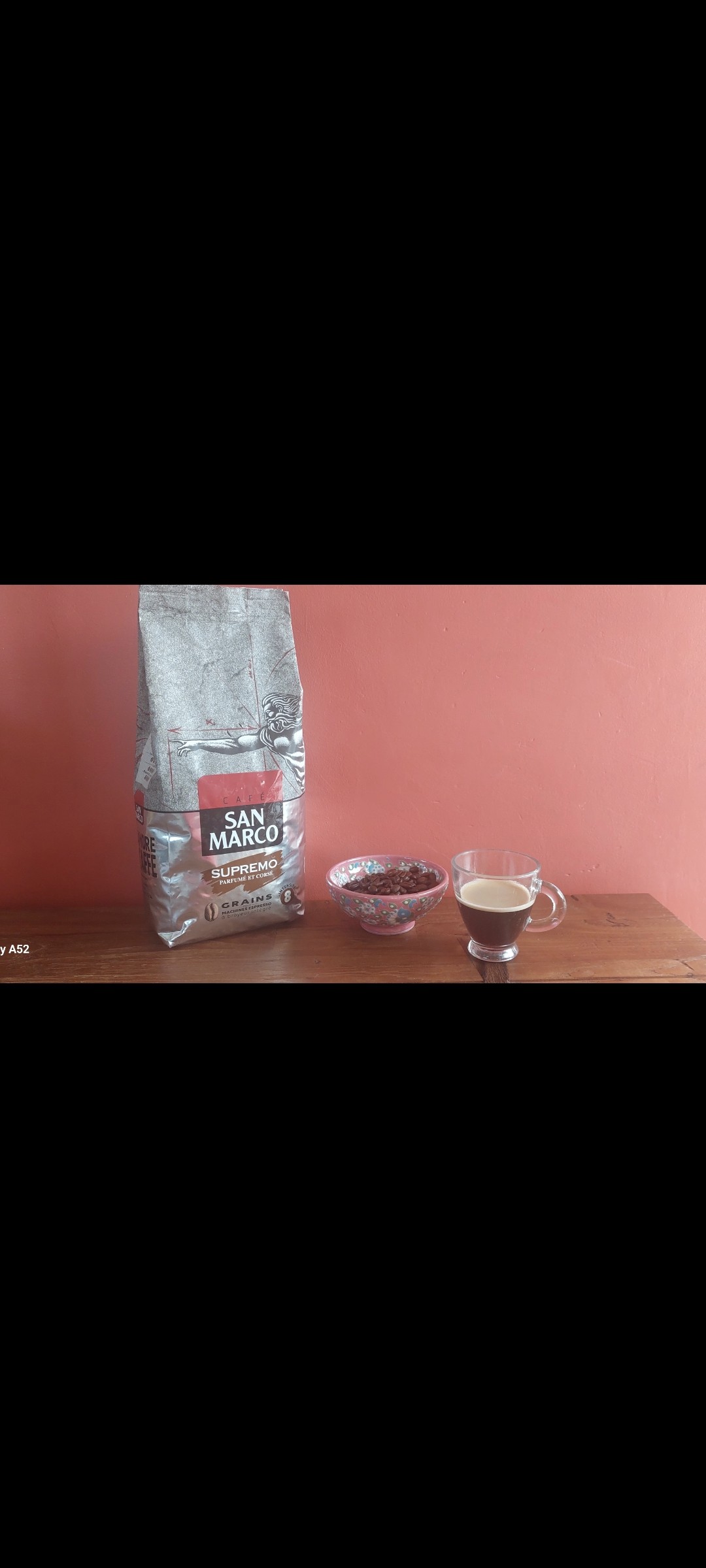 Café San Marco Supremo en grains.
Ce nouveau café pour m'accompagner pour de nouvelles aventures !