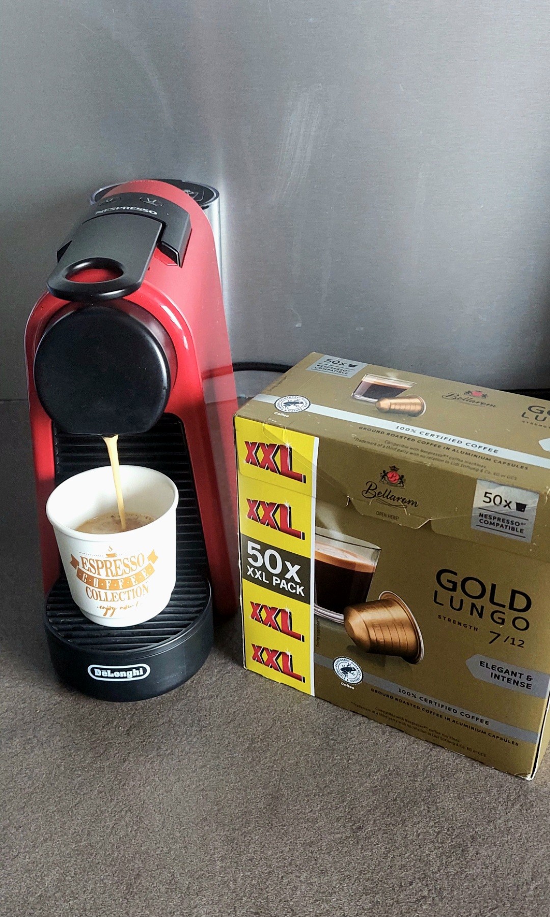 Café Bellarom Gold Lungo

De retour au travail 
devrait me permettre de tenir quelques jours ;-)