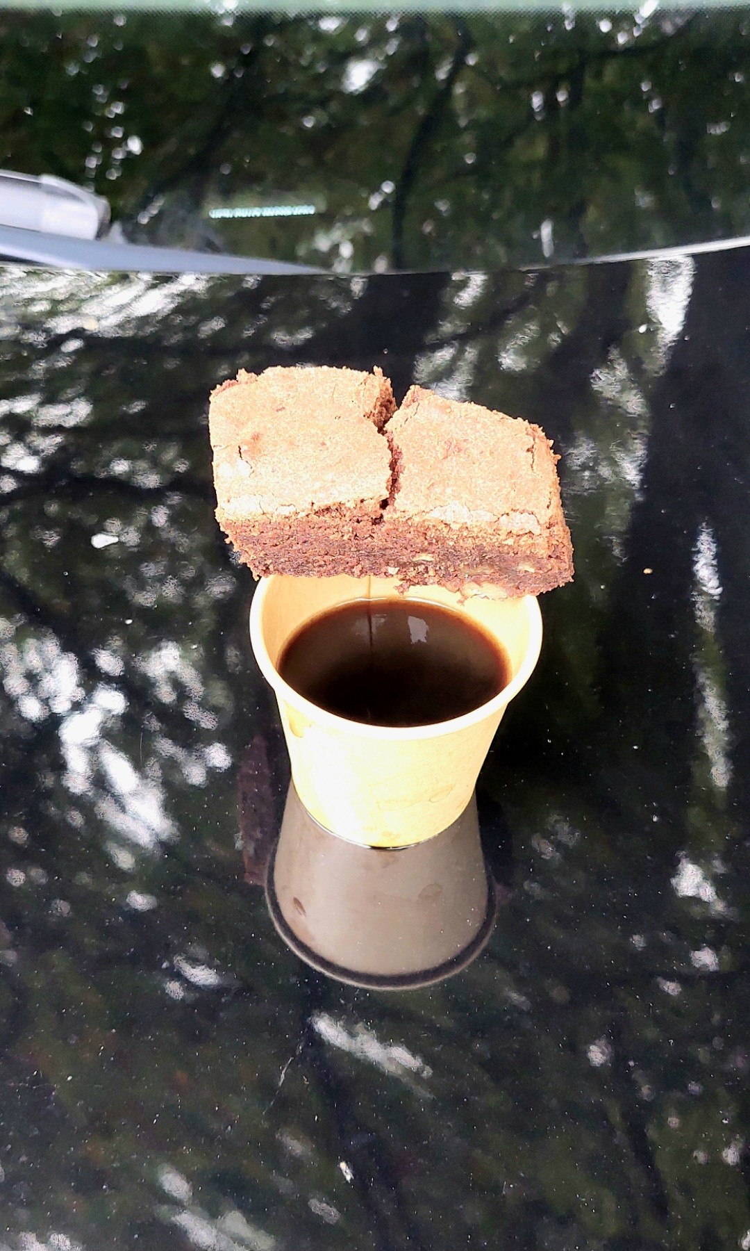 Café l'or Absolu suprême intensité 13 en grains. 

Café serré et petite part de gâteau au chocolat pour l'heure du goûter.

Le niveau est très relevé pour ce concours. Des champions de France,des internationaux 