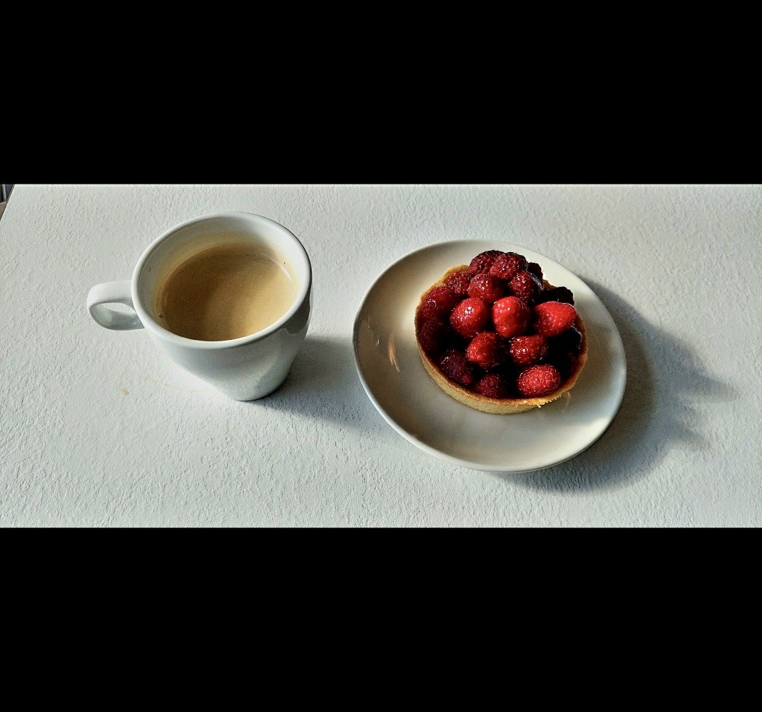Expresso en grains tarte à  la framboise !

A nouveau sur la route 

