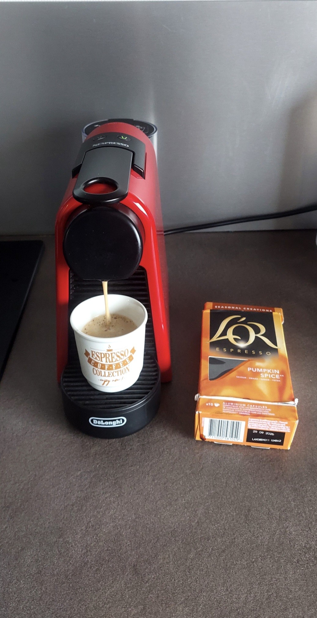 L'Or expresso Pumpkin Spice en capsule 

C'était la dernière tasse de cette boisson de saison ;-)