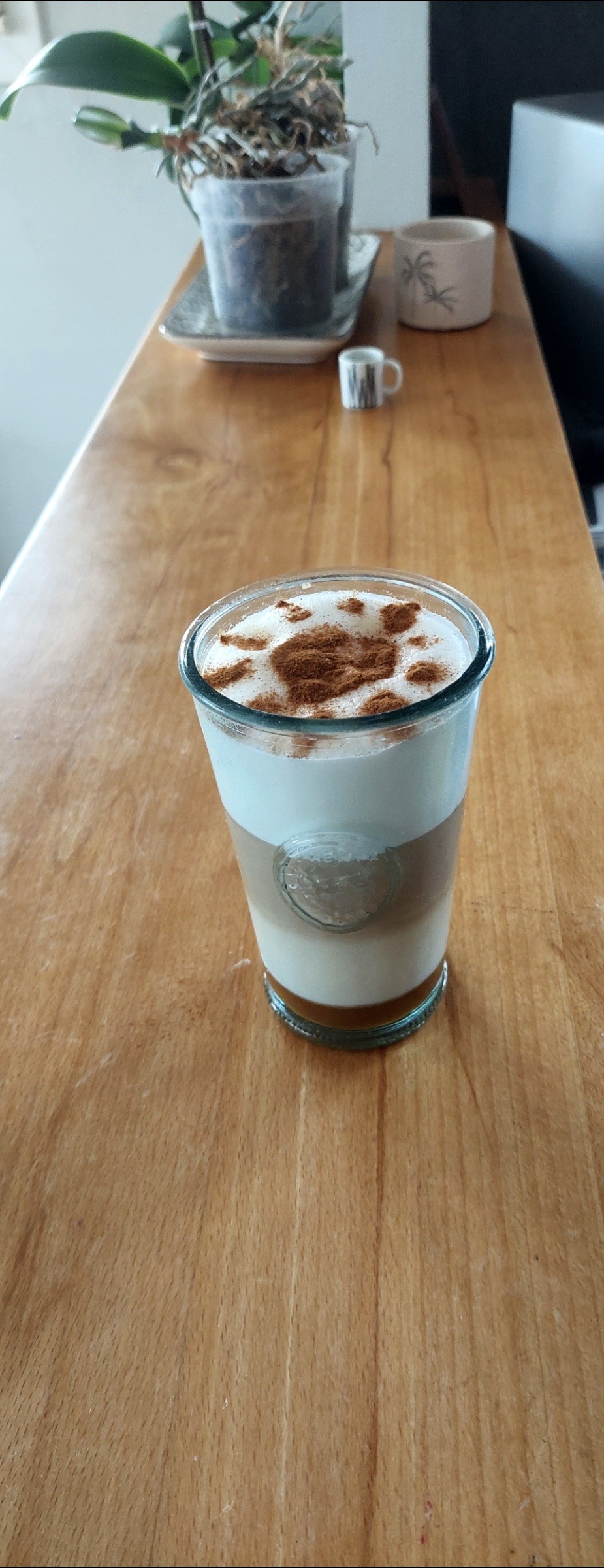 Latte Macchiato au lait d'avoine, caramel au beurre salé et pointe de cannelle 

The show must go on 