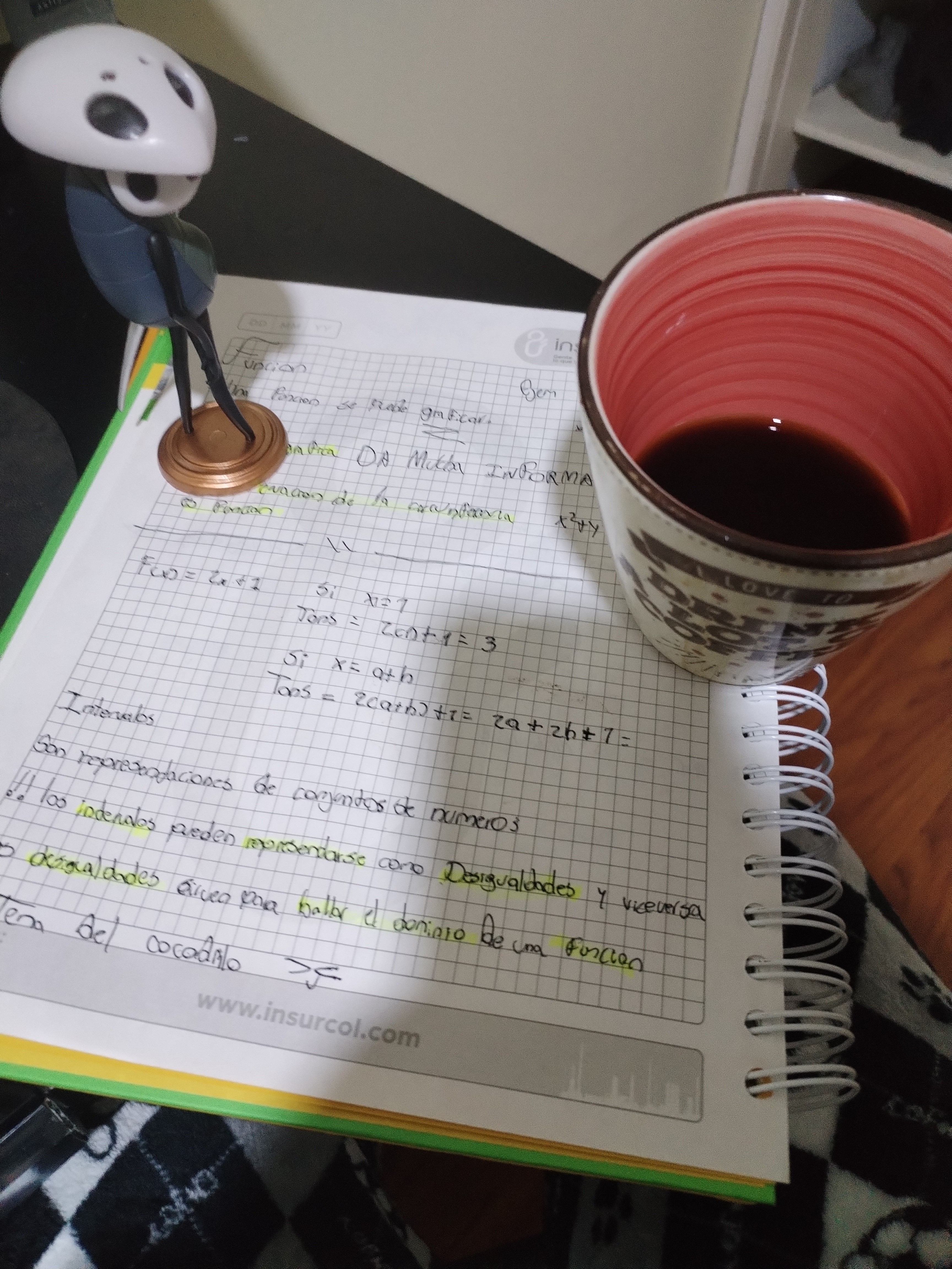 con la ayuda de wirrel y está taza de café las matematicas serán mis hijas 😼