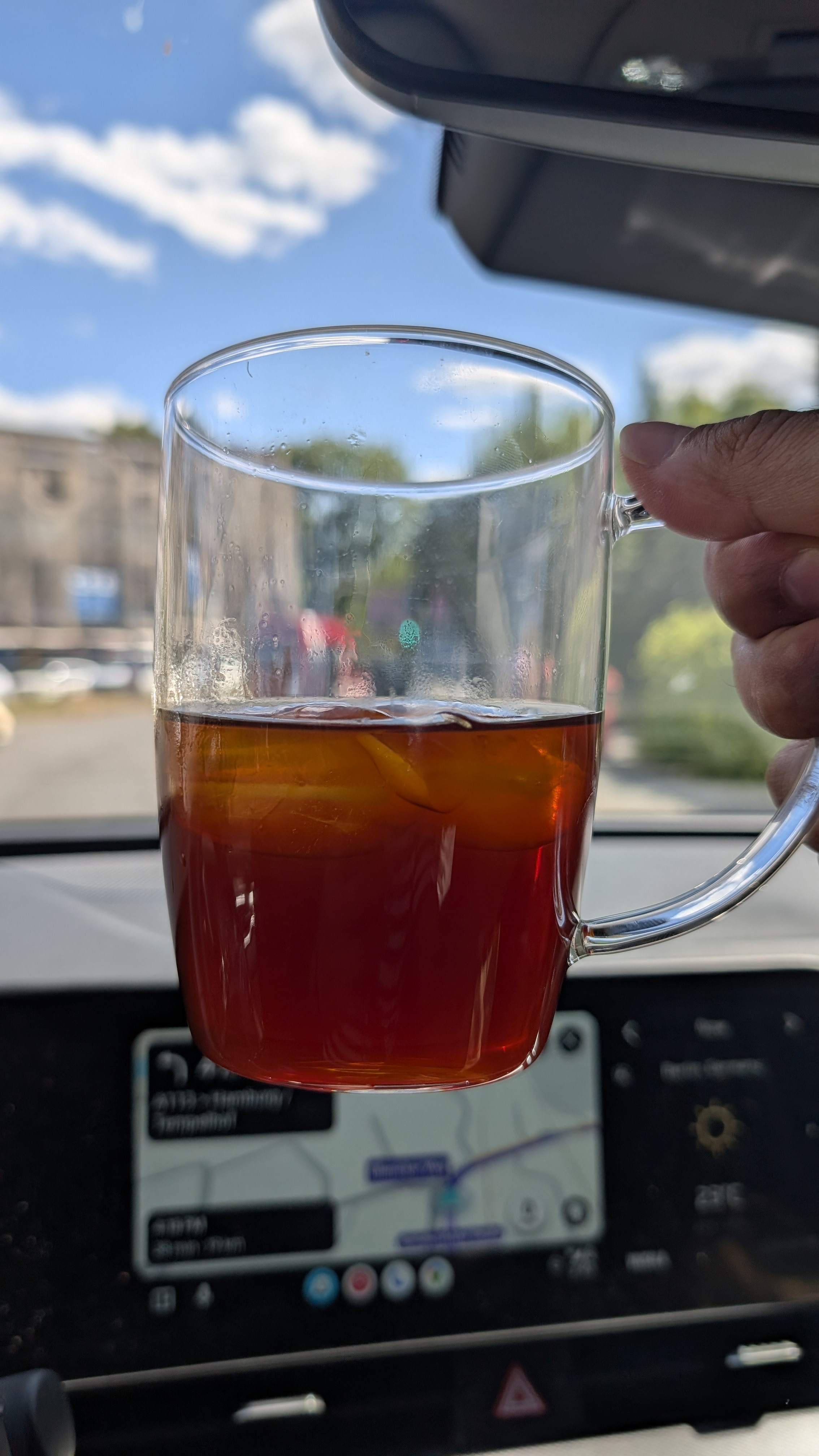 I brewed a very nice iced coffee right before some errands popped up! 