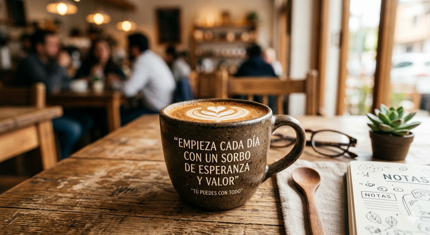 empieza cada mañana con un sorbo de esperanza y valor