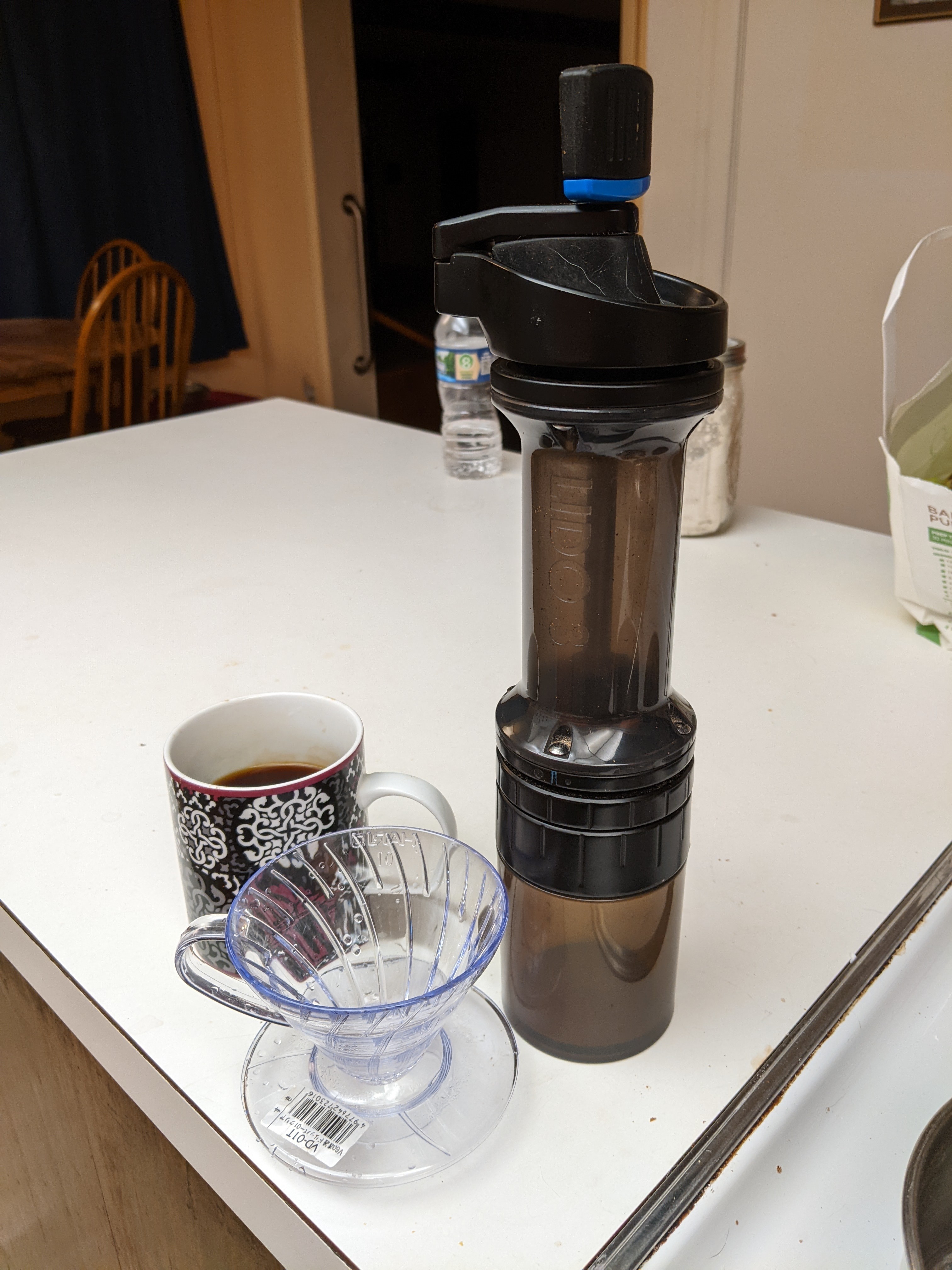 I'm dialing in the grind for espresso with my OE Lido 3. Setting 2 was a nice consistent grind, but too coarse. It was about 10 sec (too fast) extraction instead of 20-30 sec. I'll try 1 next time or in between 1 & 2. The pic is from doing a pour over though.