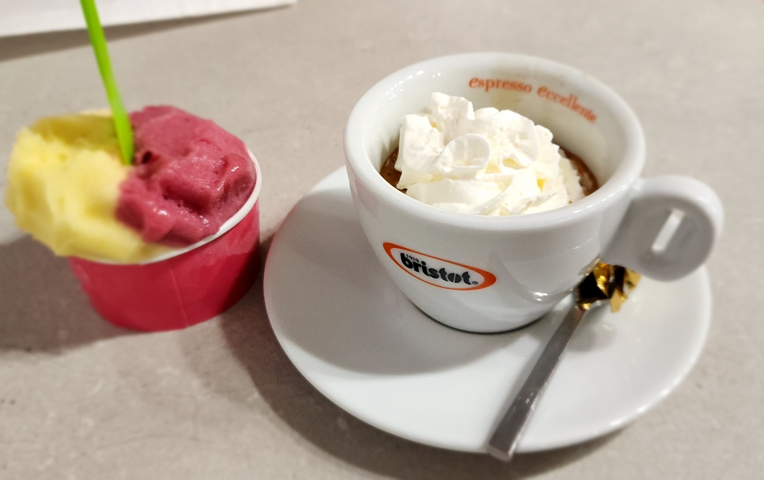 Doppio con panna 