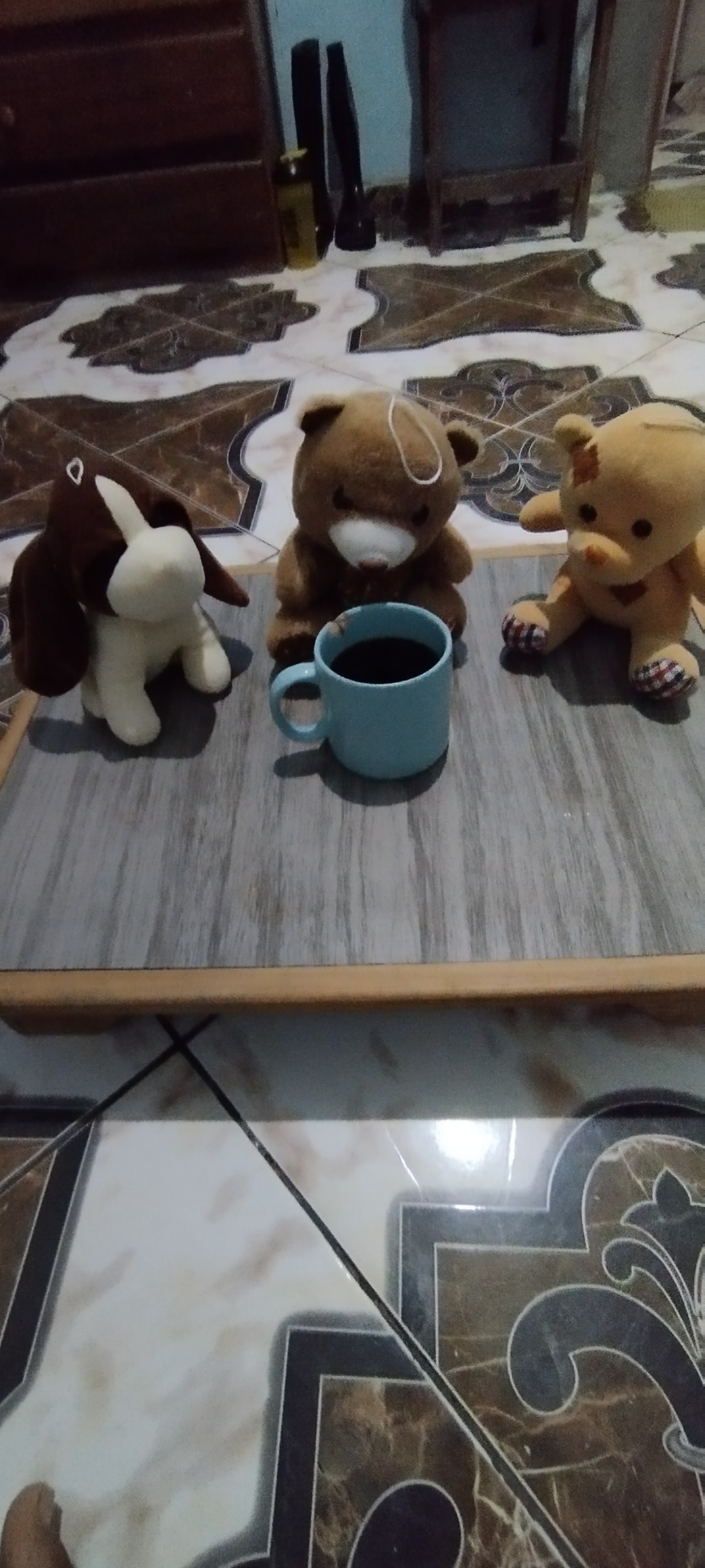 Coffee with bros 🧸 🐶 ✨