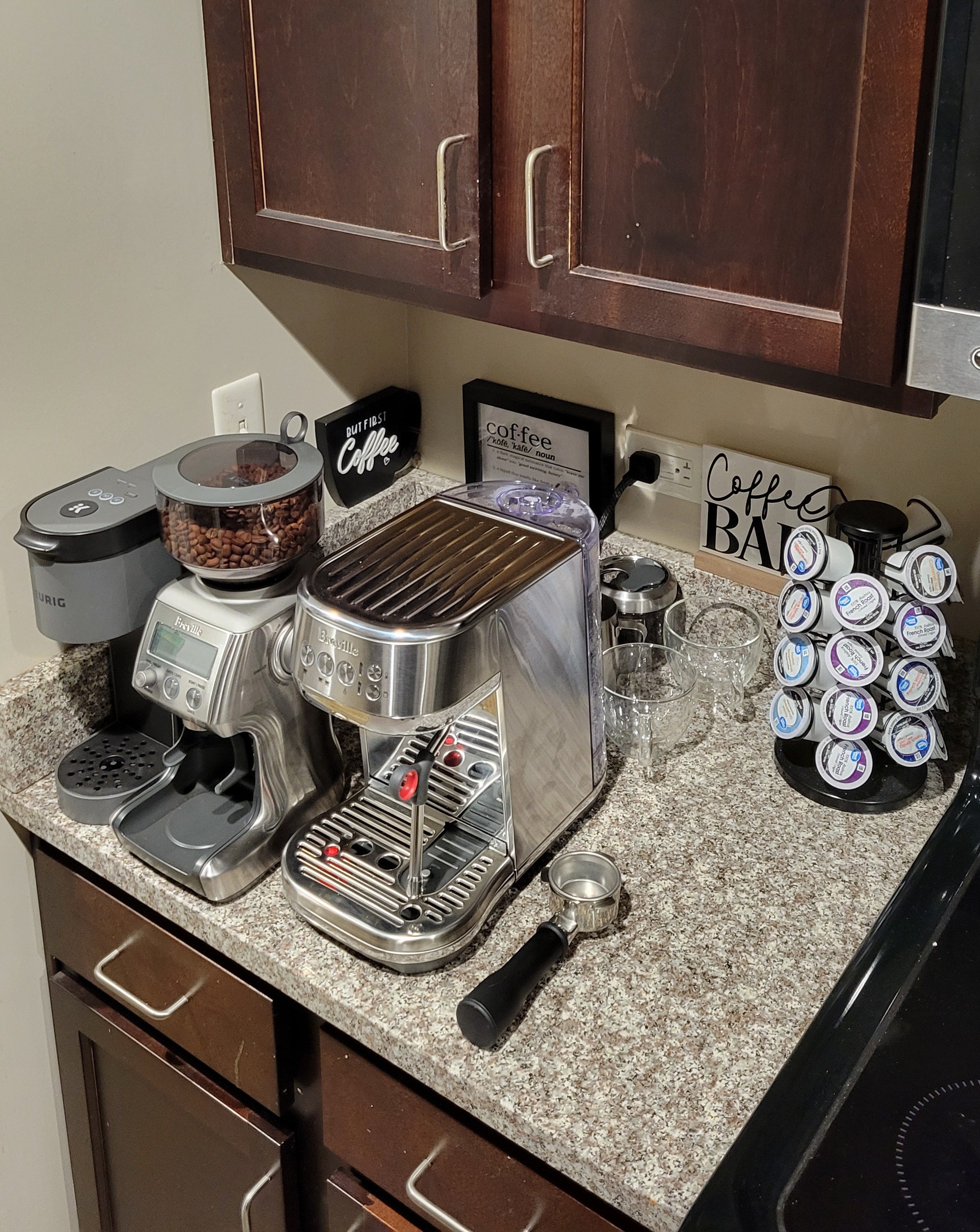 my new coffee bar area isn't completely done yet. I still have a few accessories coming in but it's getting there! ☕️