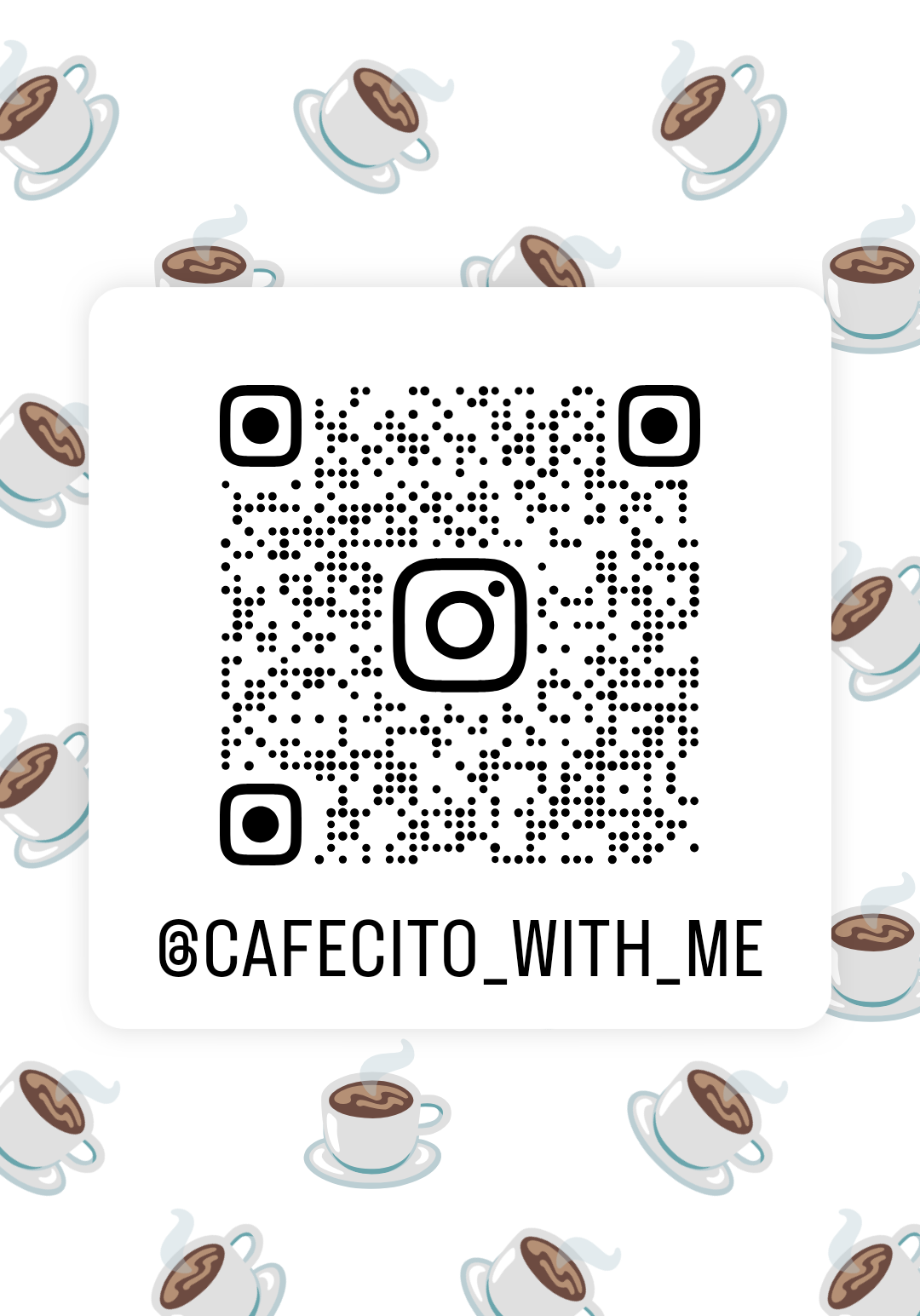 Sígueme en Instagram 😁 Disfruta tu café ☕ y la vida!