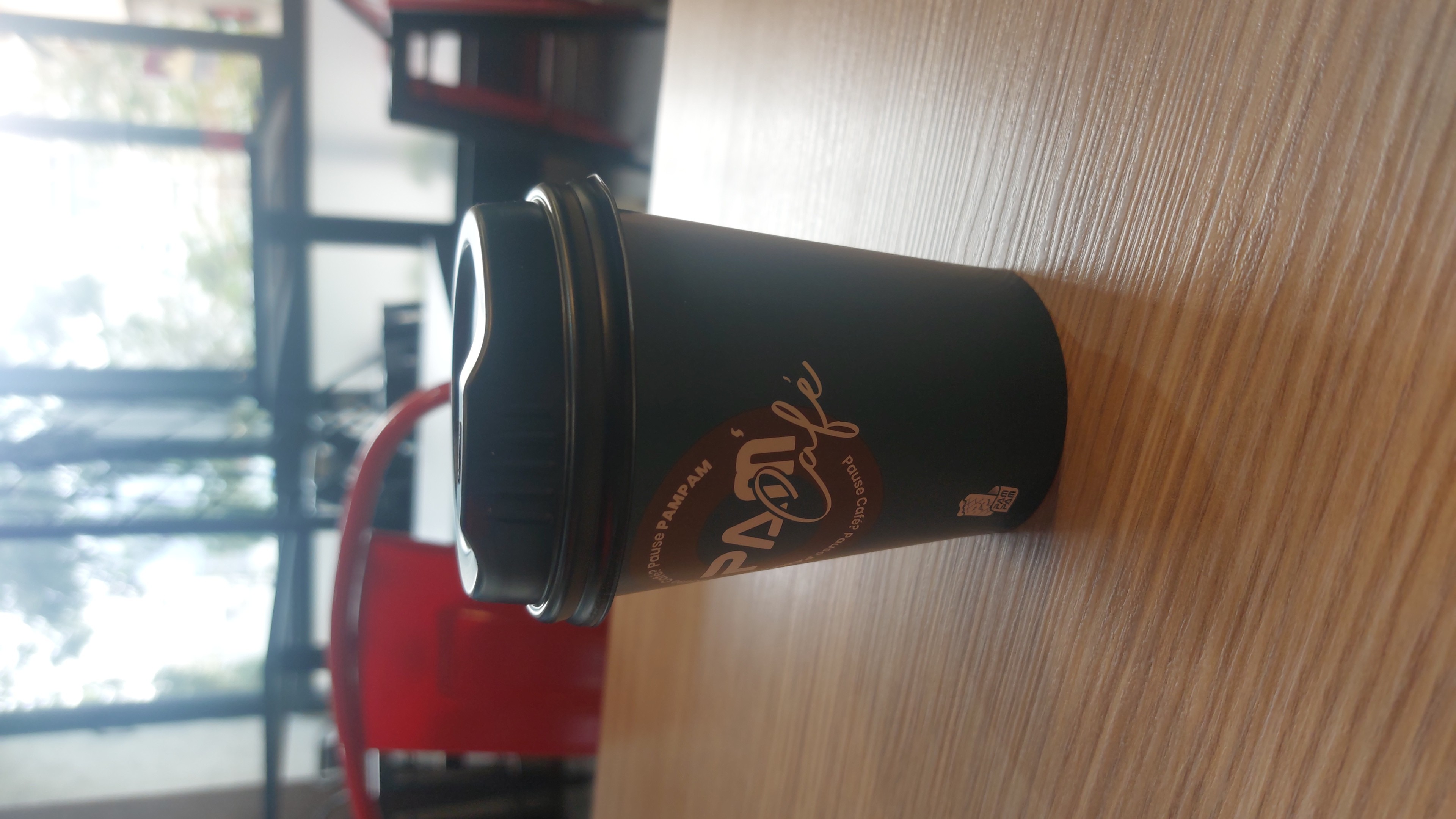 enjoying a Café Americano at one of my favourite places