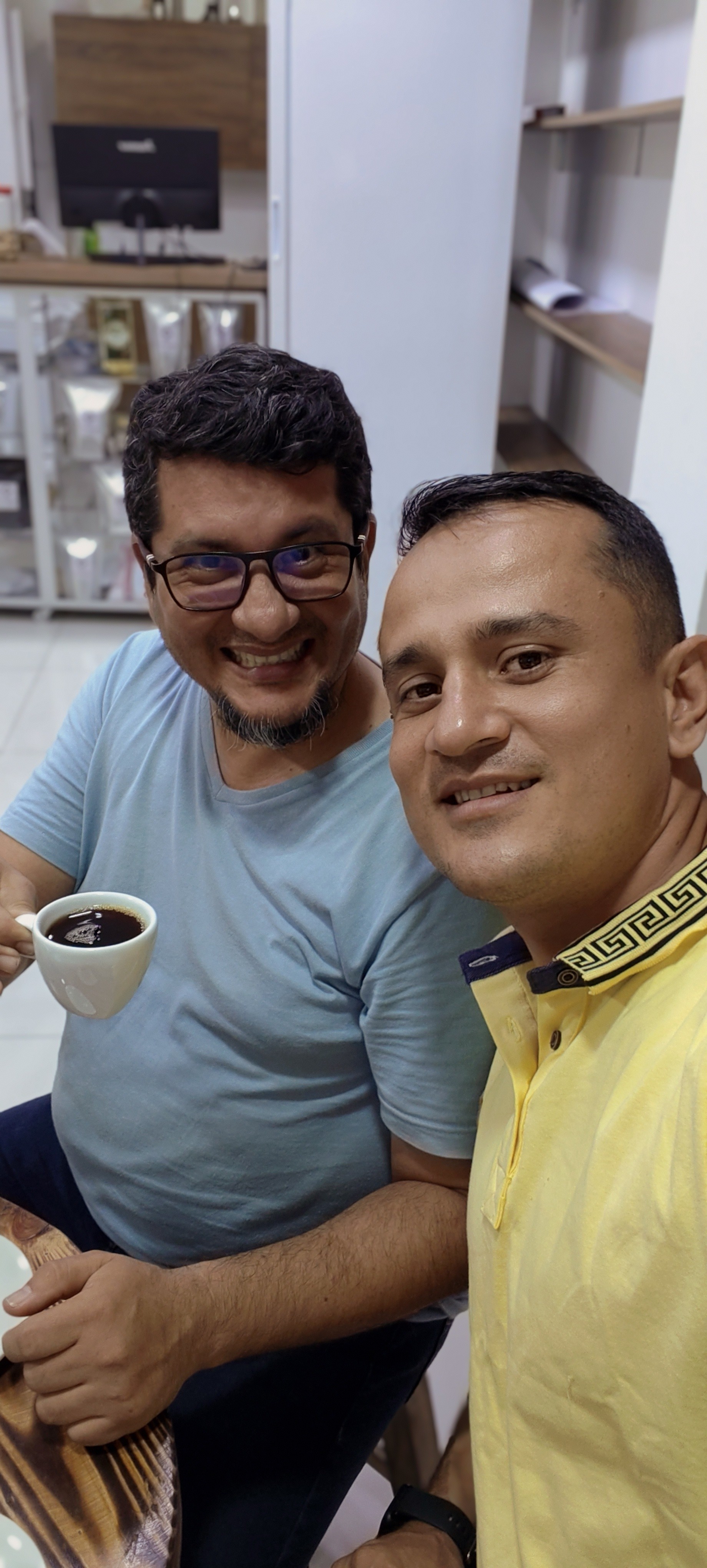 compartiendo con buen amigo