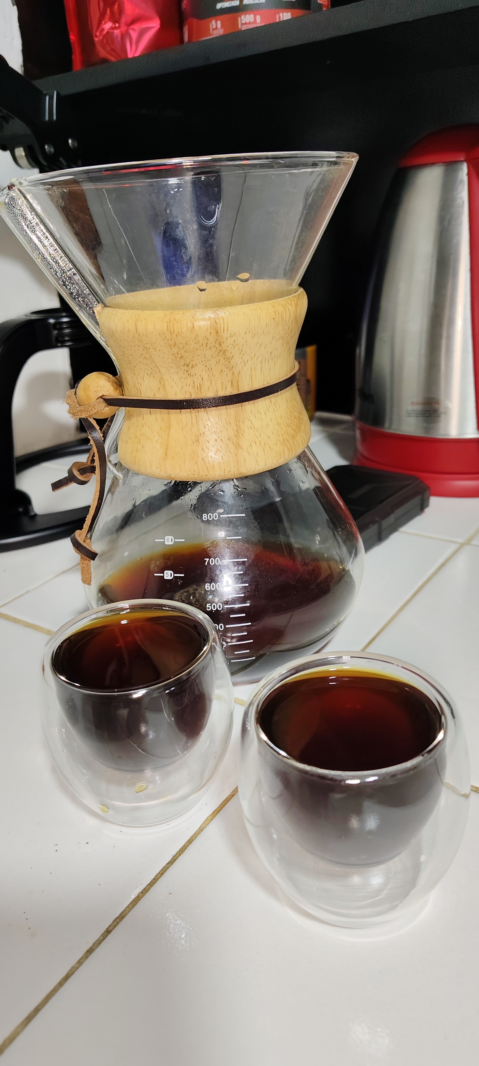 café, senicafe, secado Natural y preparado en la chemex