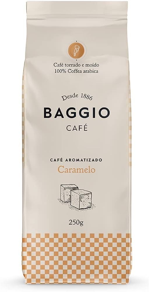 Café com aroma extraordinário de caramelo, uma excelente escolha pra quem prefe um café mais doce mesmo sem adicionar açúcar, notas de caramelo bem presente e uma coloração clara , Baggio não decepciona 