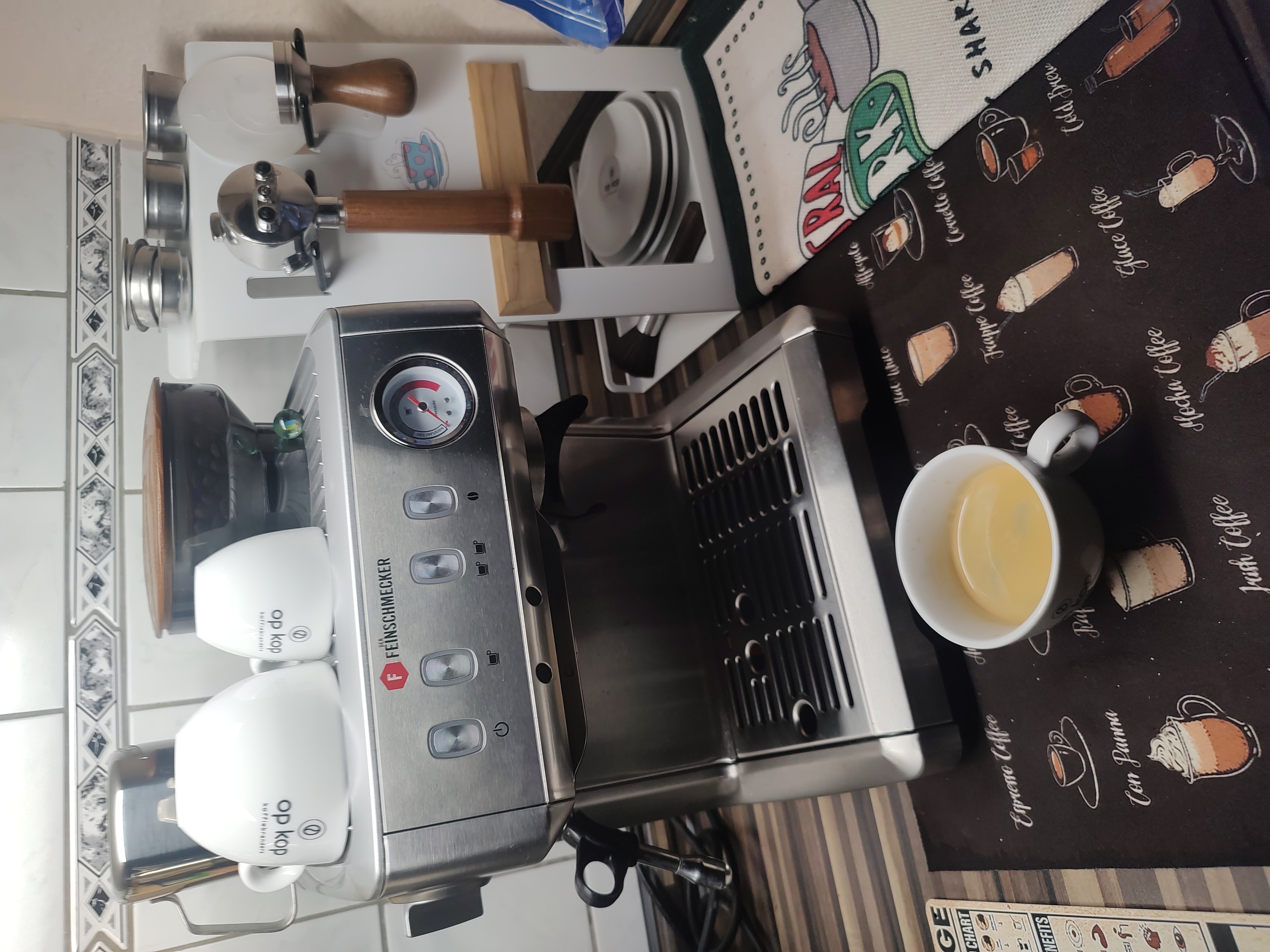 one last coffee before bedtime. 