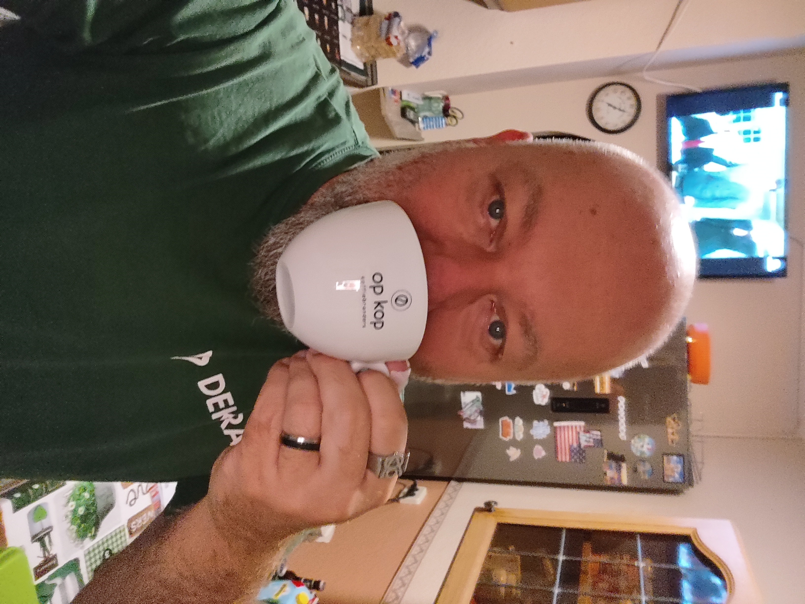 liquid golden wake up call. enjoying a double espresso with cinnamon and honey.