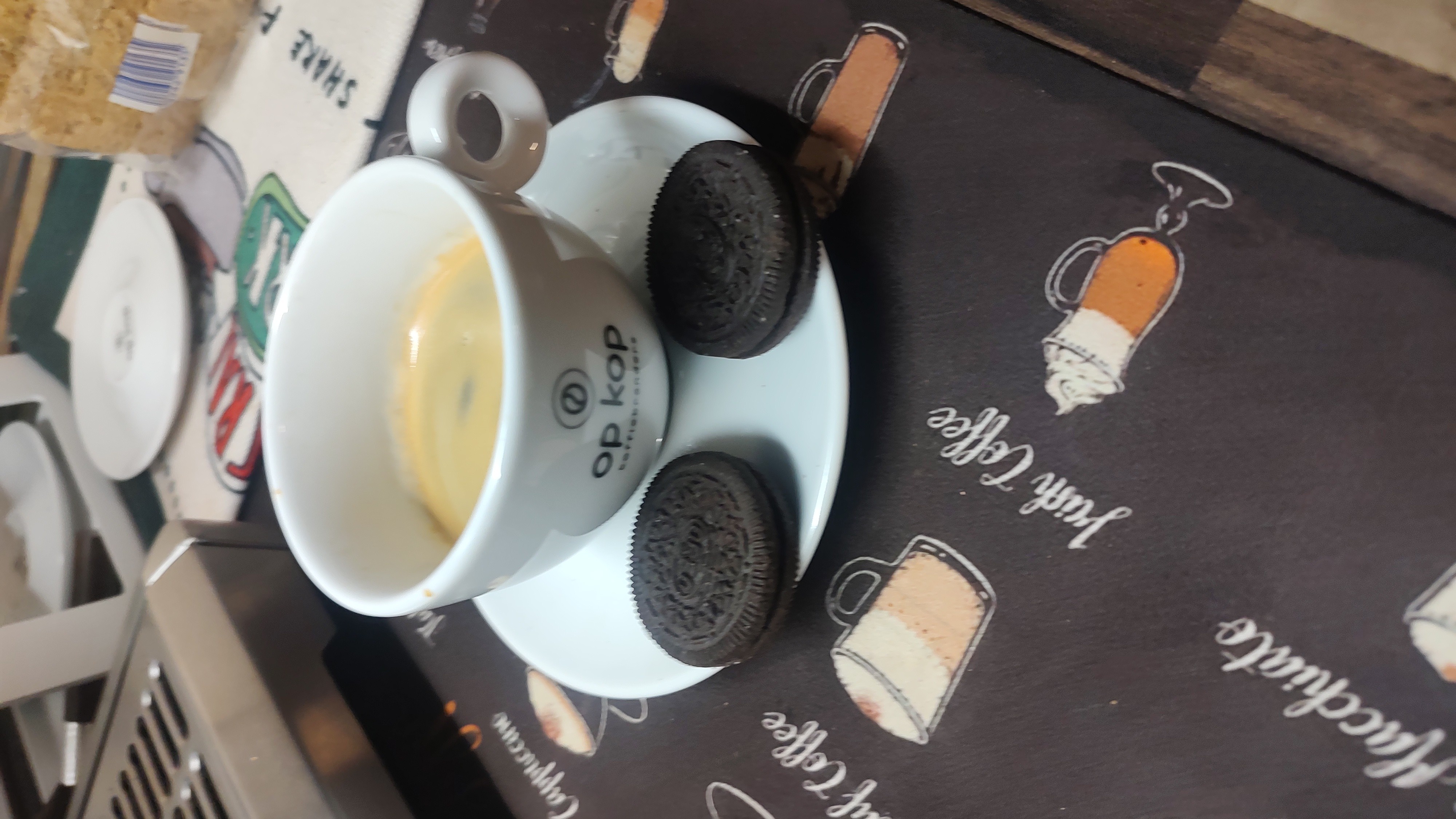 Coffee and Oreos. My treat after dinner. 