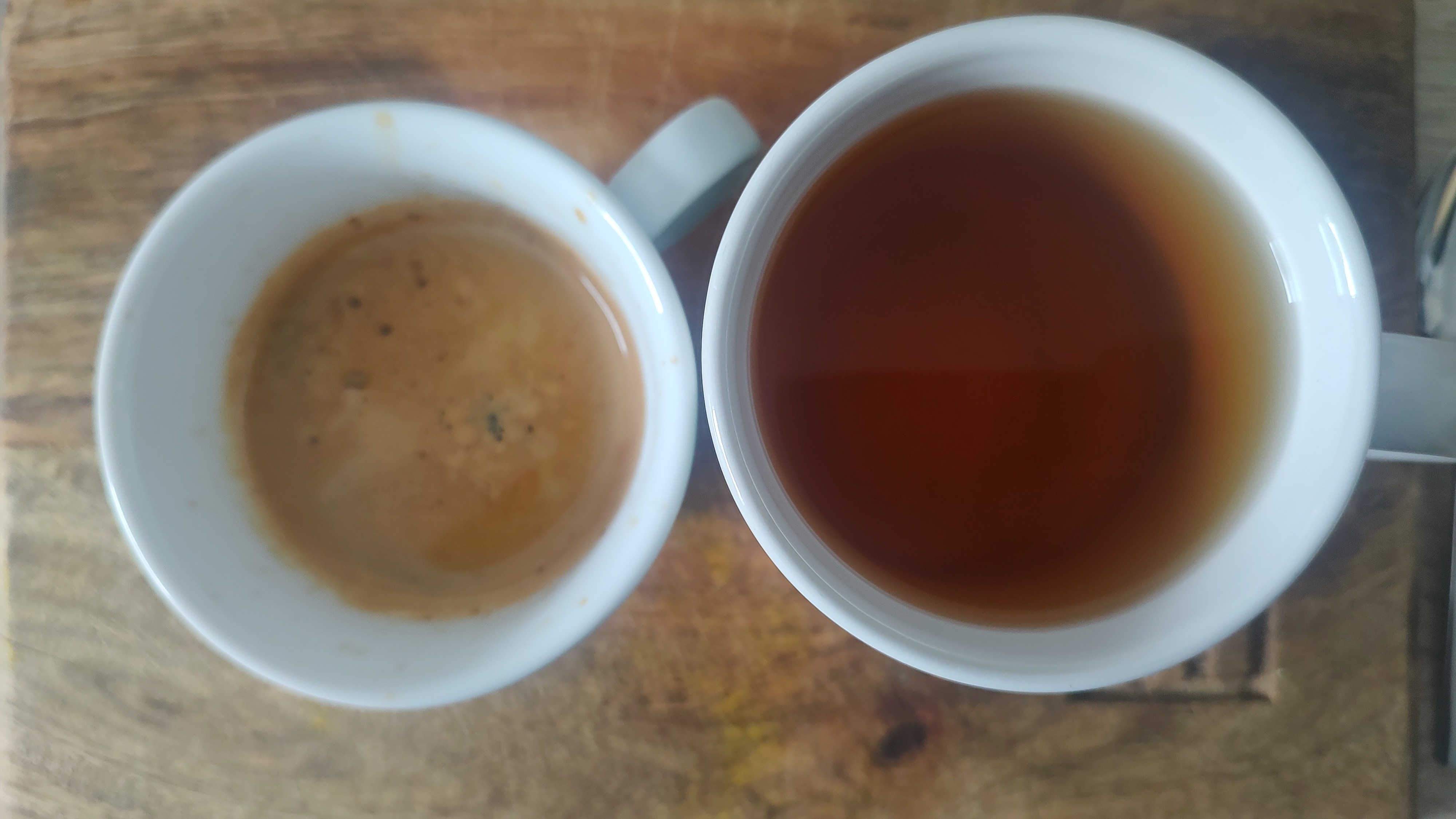 Coffee and tea. A good way to start the day. 