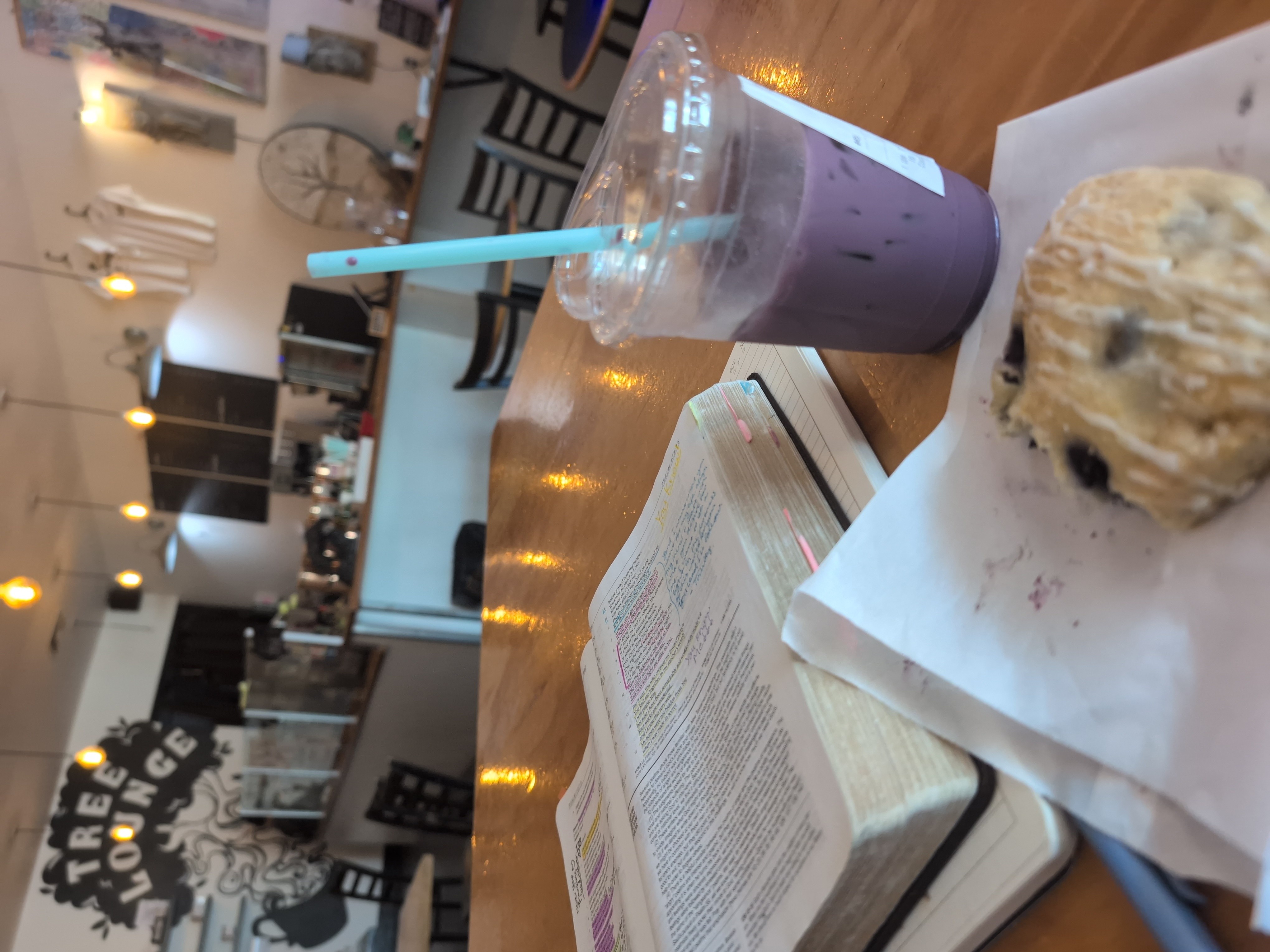 ube lattes are actually amazing and the color makes me happy 😀