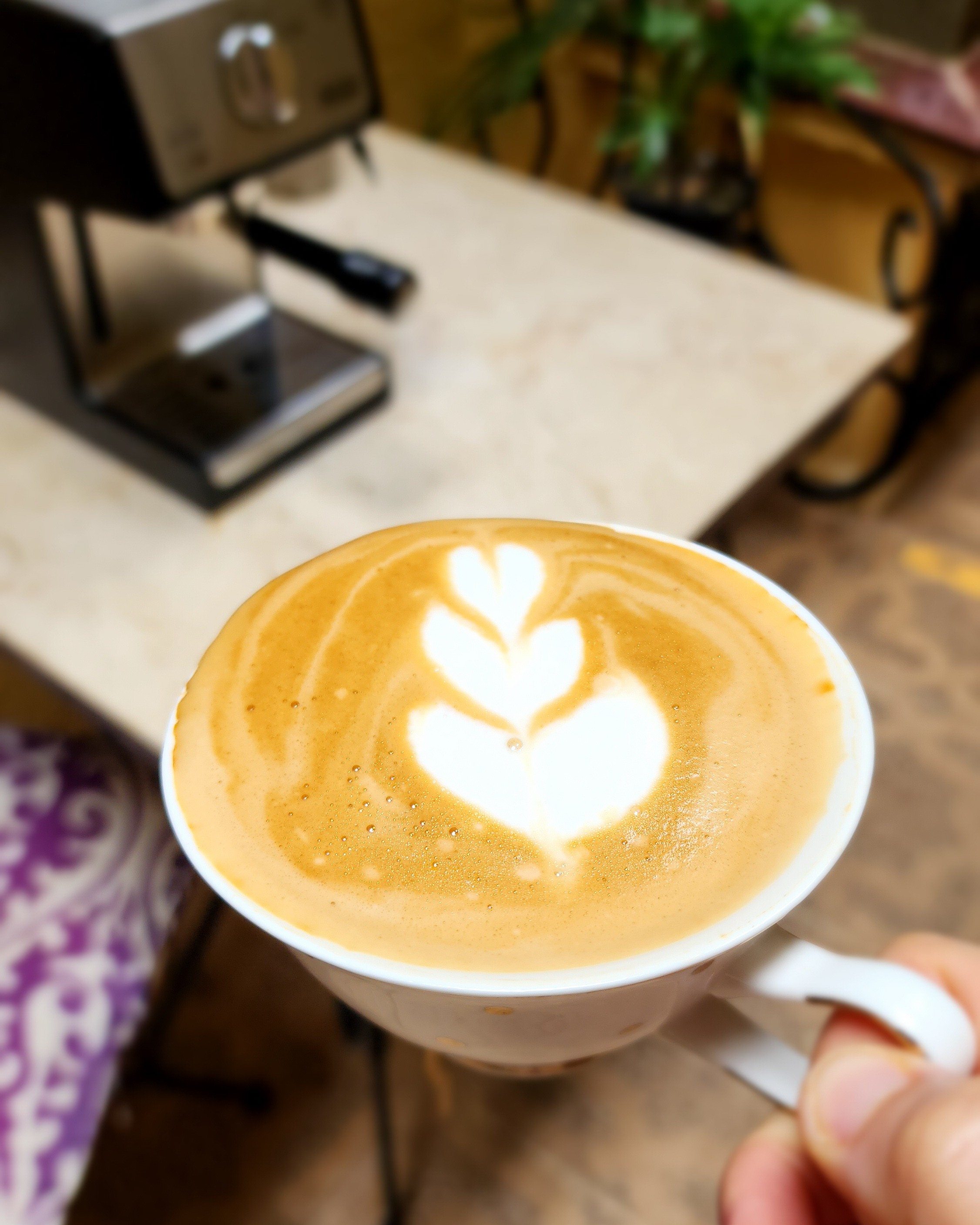 Practicing latte art at home 🏠🇨🇺