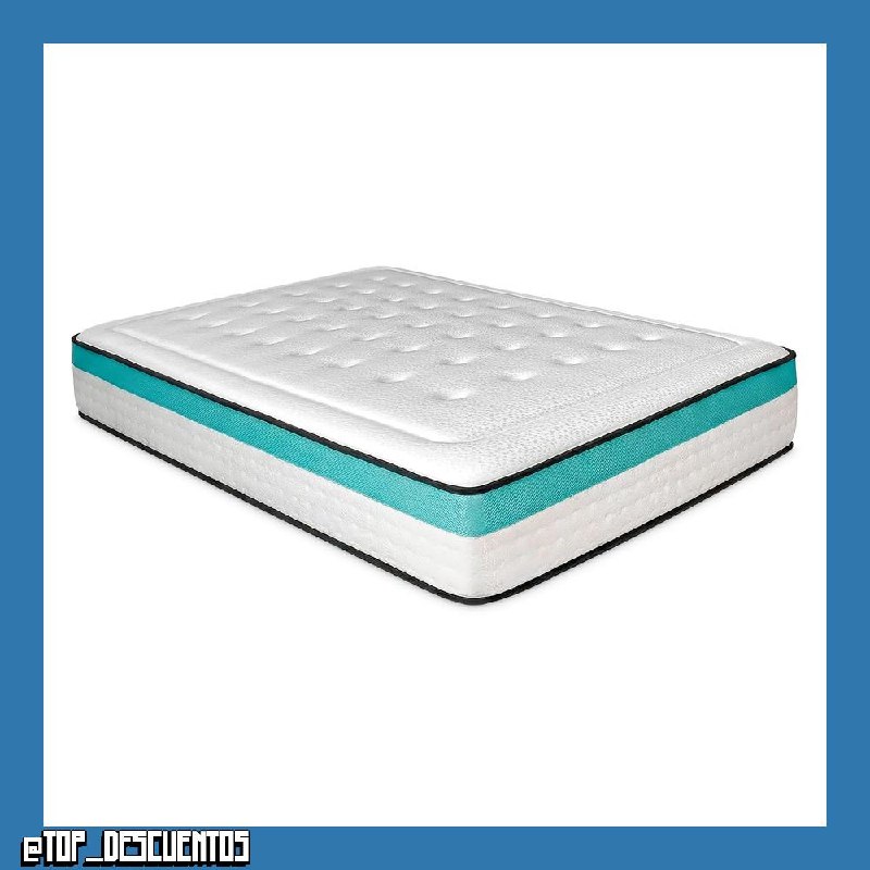 Duérmete Online - Colchón Viscoelástico Bio MAX Premium con Viscogel, Firme y Confortable, Grosor 24cm, Antiácaros, Antibacterias e Hipoalergénico, 120 x 190