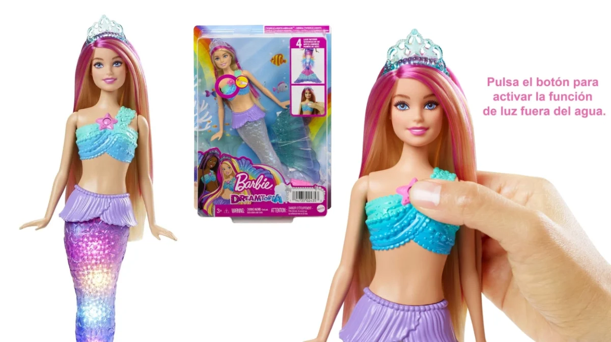 Disfruta en el agua con la Barbie Sirena Dreamtopia y sus mágicas luces de colores por sólo 15,51€ (56% de descuento)