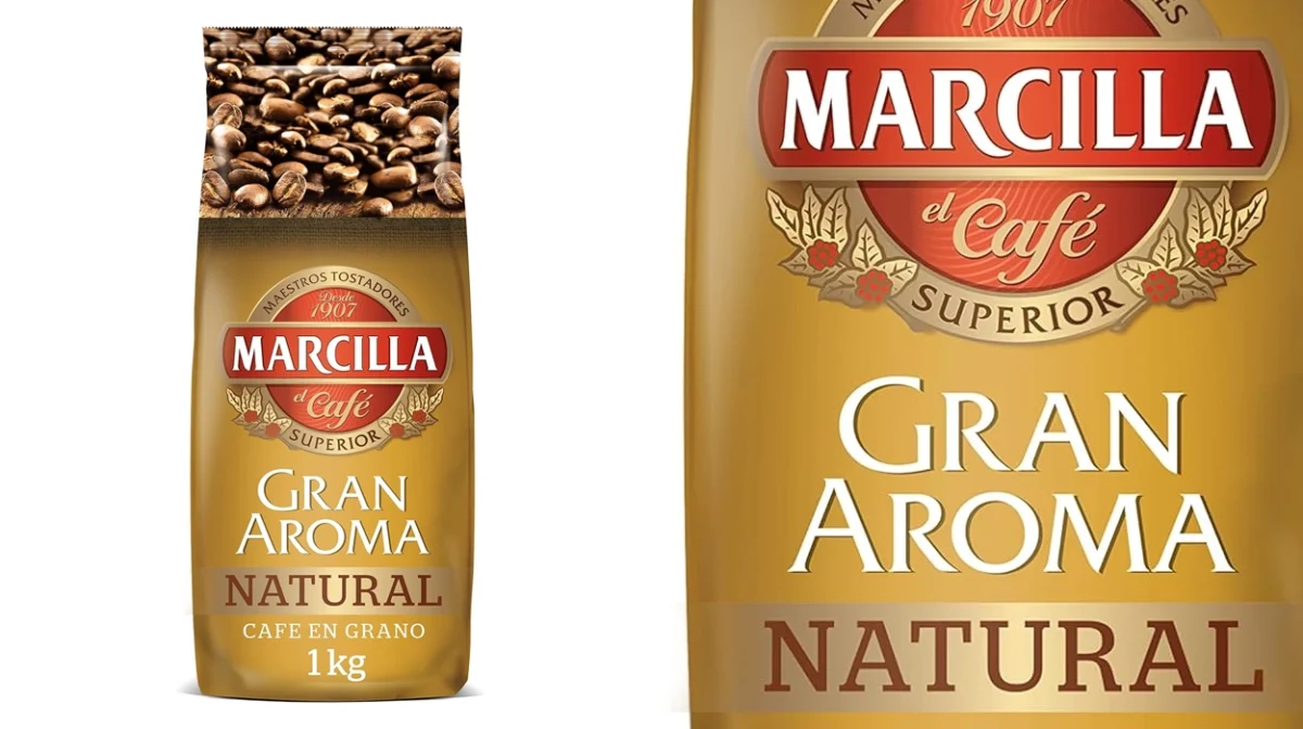 Café en grano Marcilla Gran Aroma Natural de 1 kg por sólo 18,72€ (-20%)