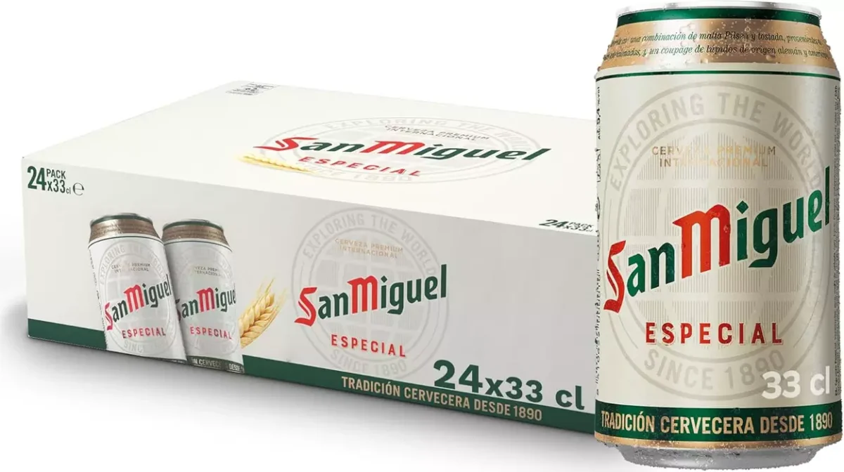Pack x24 San Miguel Especial Cerveza Dorada Lager de 330 ml por sólo 10,58€ (-40%) ¡0,44€ la lata!