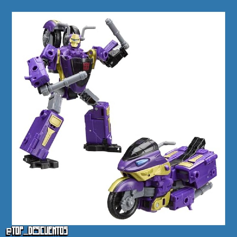 Transformers Age of The Primes, Sideways, Figura Convertible Clase Viajero de 14,5 cm, Figura de acción con 2 Figuras Mini-con, Juguetes Robots, A Partir de 8 años