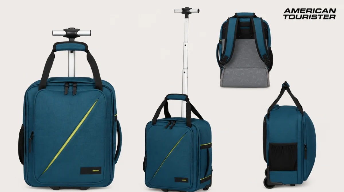 Bolsa de cabina American Tourister Take2Cabin con ruedas y medidas optimizadas para Ryanair y Wizz Air por sólo 59,43€ con envío gratis (-30%)