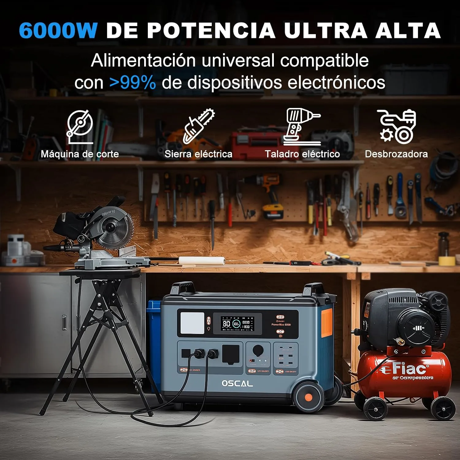 Estacion de Energia Portatil PowerMax 6000 con 3x200W Panel Solar por 2159,10€ en Amazon