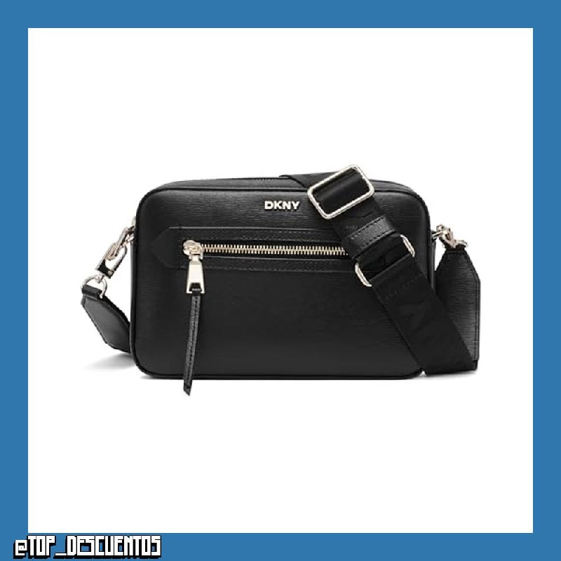 DKNY Women's Bryant AVE Camera Bag Handbag, BLK/Gold, Blk/Gold